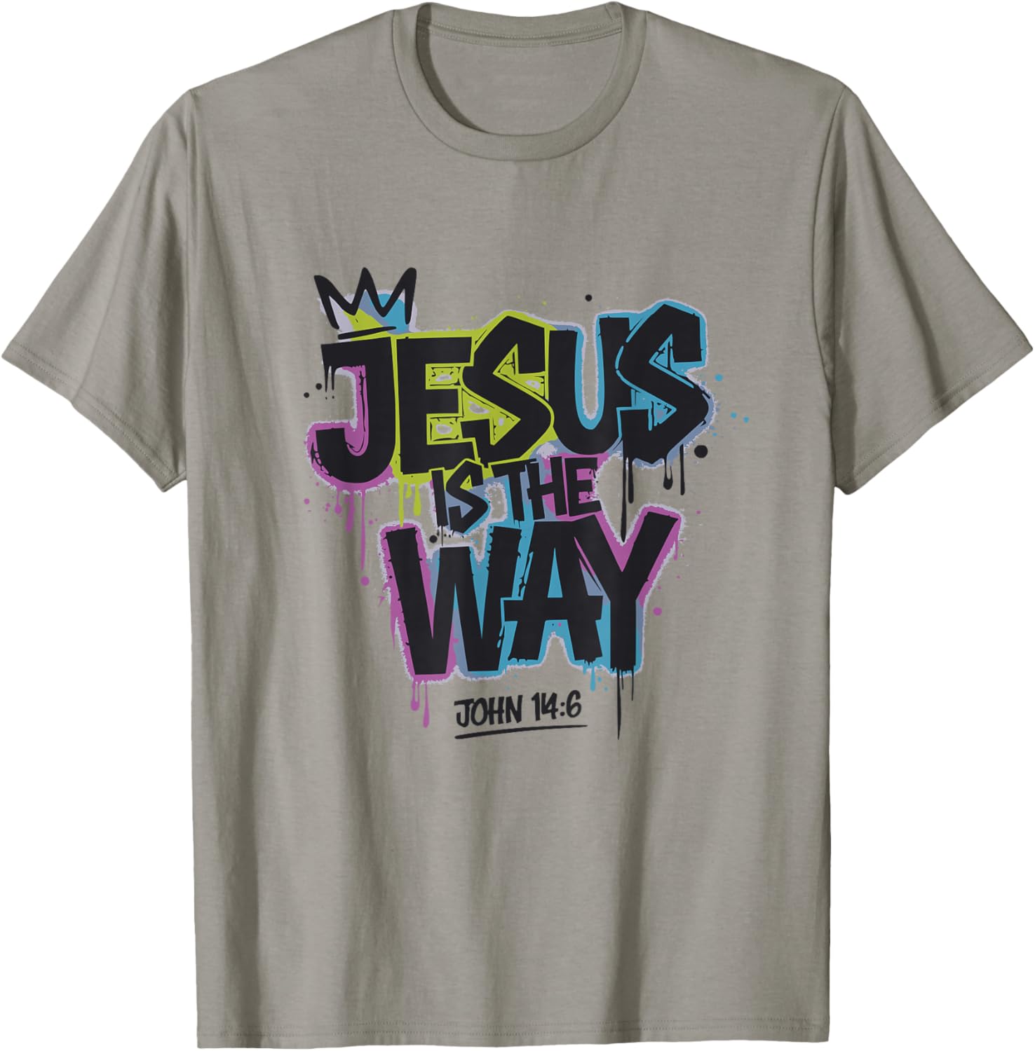 Jesus Ist Der Weg Graffiti Bibelvers T-Shirt - T-Shirt | Sand