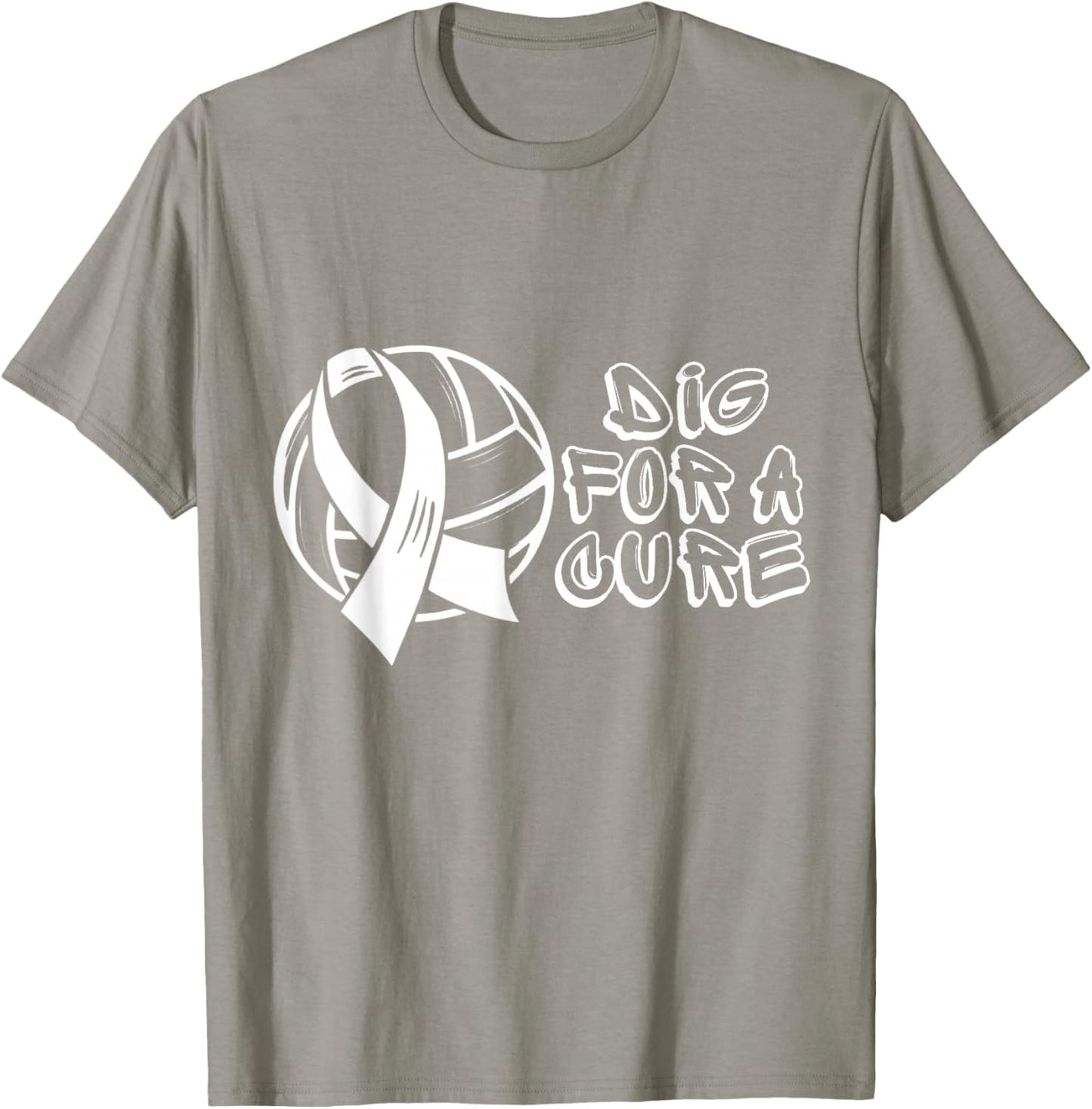 Dig For A Cure Volleyball Breast Cancer Awareness Pink T-Shirt - T-Shirt | Sand