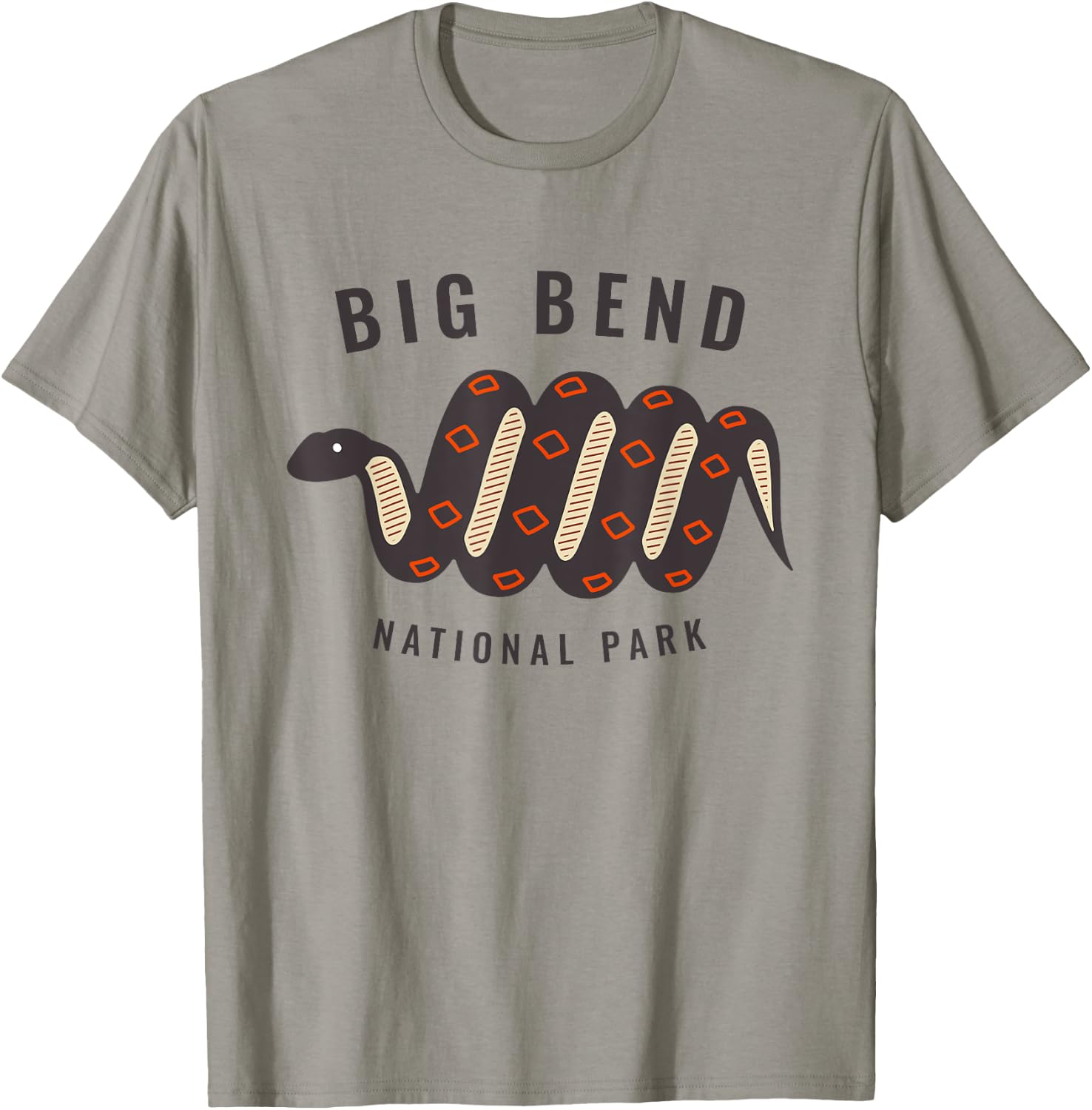Big Bend National Park Texas Souvenir Rattlesnake Retro T-Shirt - T-Shirt | Sand
