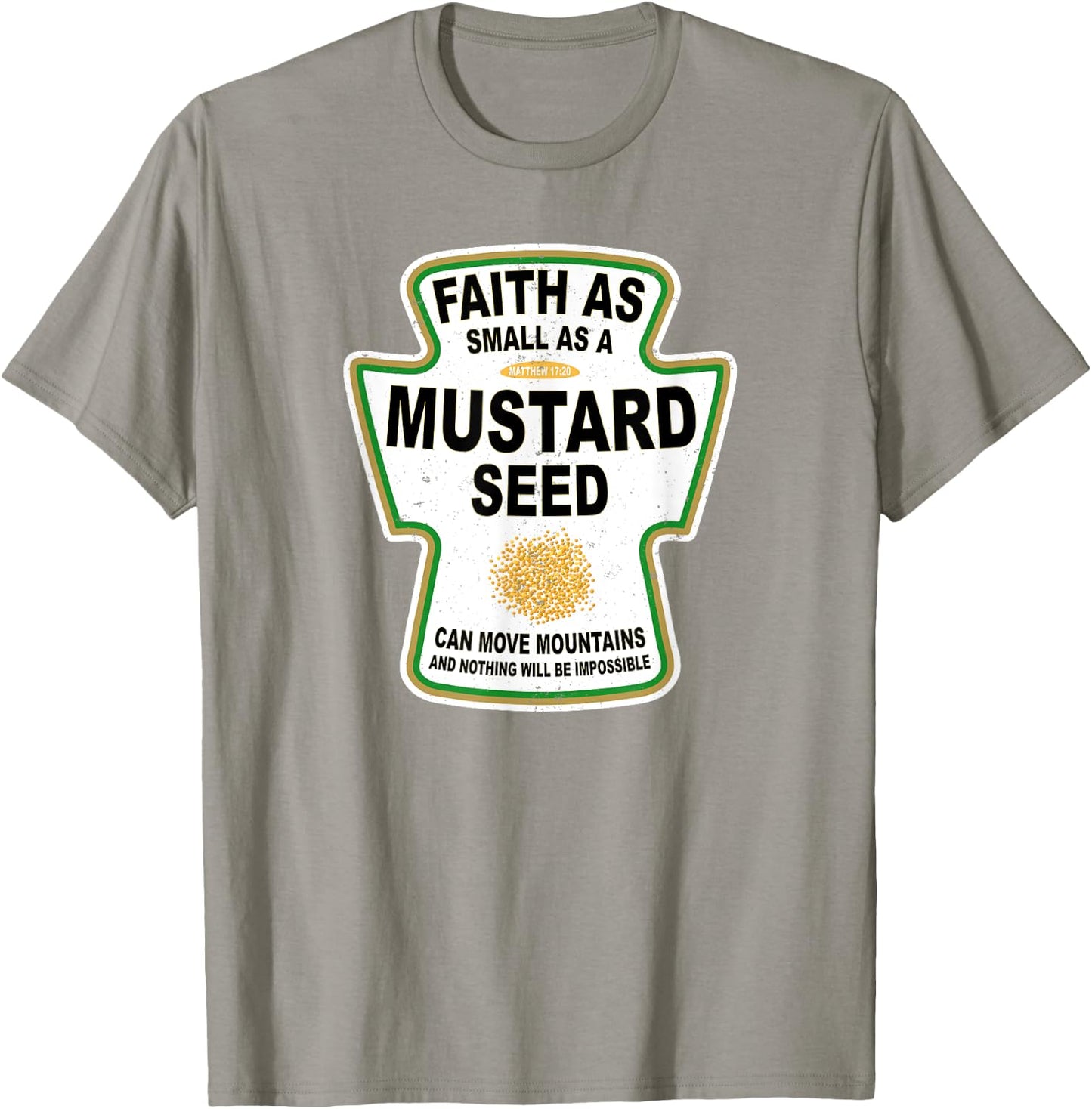 Grunge Christian Seed of Mustard Faith Jesus T-Shirt - T-Shirt | Sand