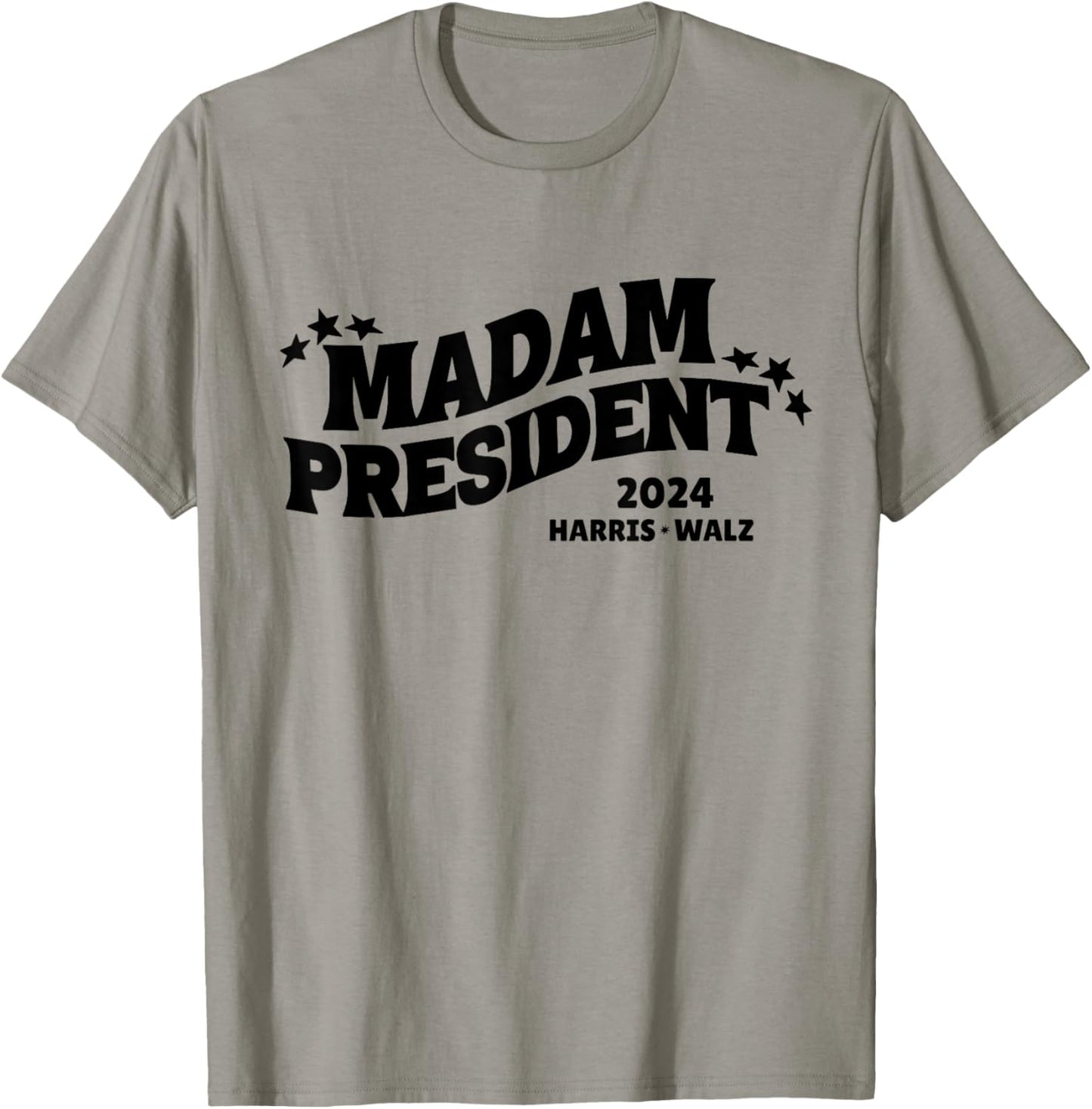 Dear Madam President 2024 Kamala Harris Tim Walz Waltz T-Shirt - T-Shirt | Sand