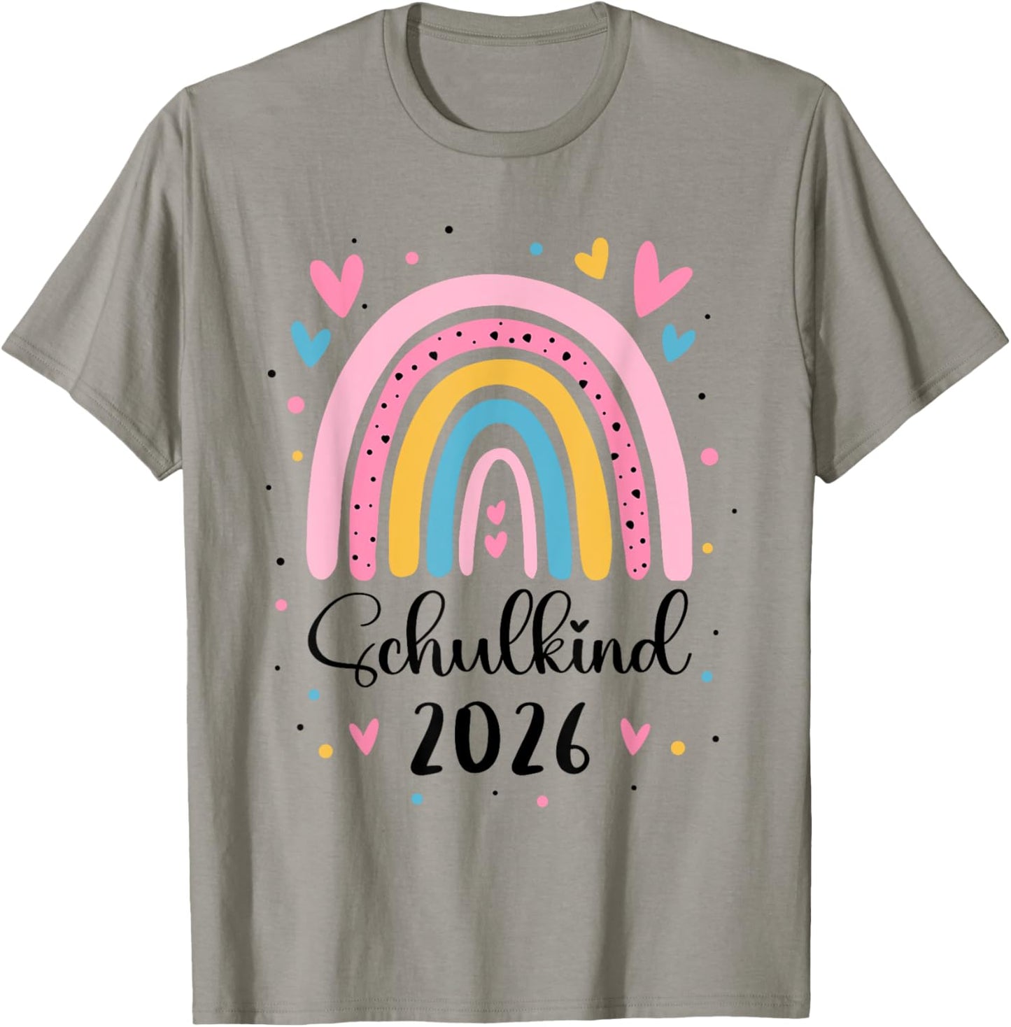 Schulkind 2026 1. Klasse Regenbogen Einschulung Mädchen T-Shirt - T-Shirt | Sand