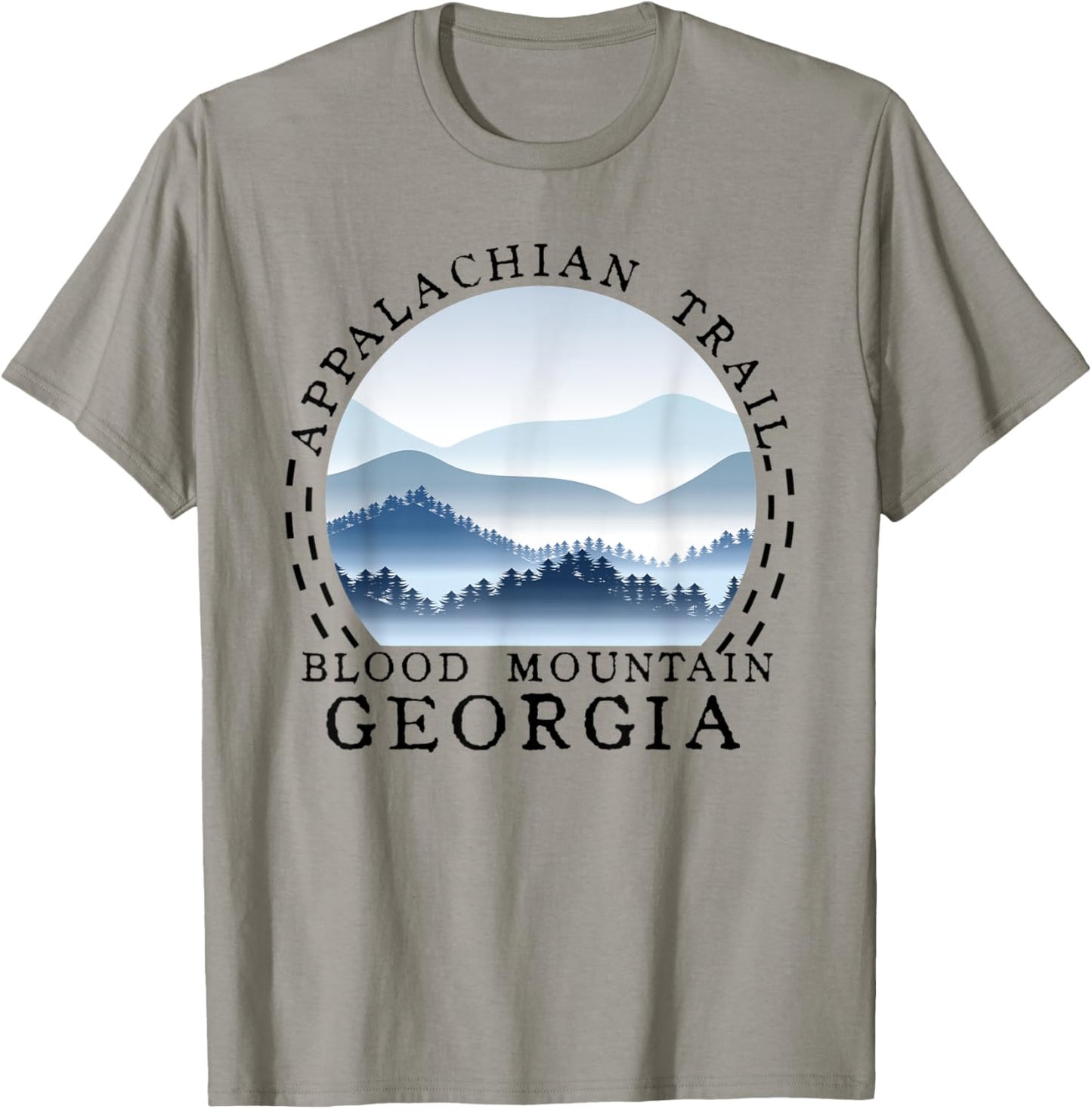 Appalachian Trail Hikers Hiking at Blood Mountain Georgia T-Shirt - T-Shirt | Sand