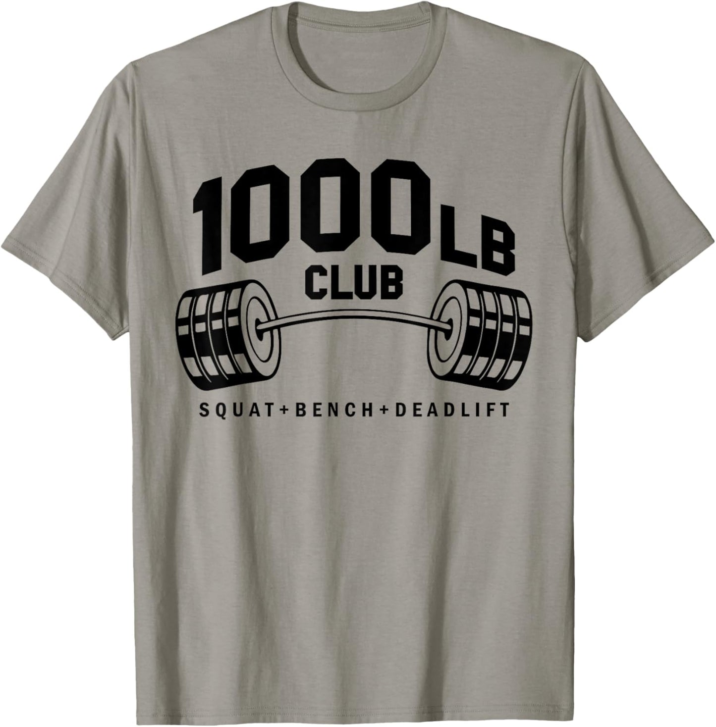 1000 LB Pounds Club Weightlifting Workout Fitness Gym T-Shirt - T-Shirt | Sand