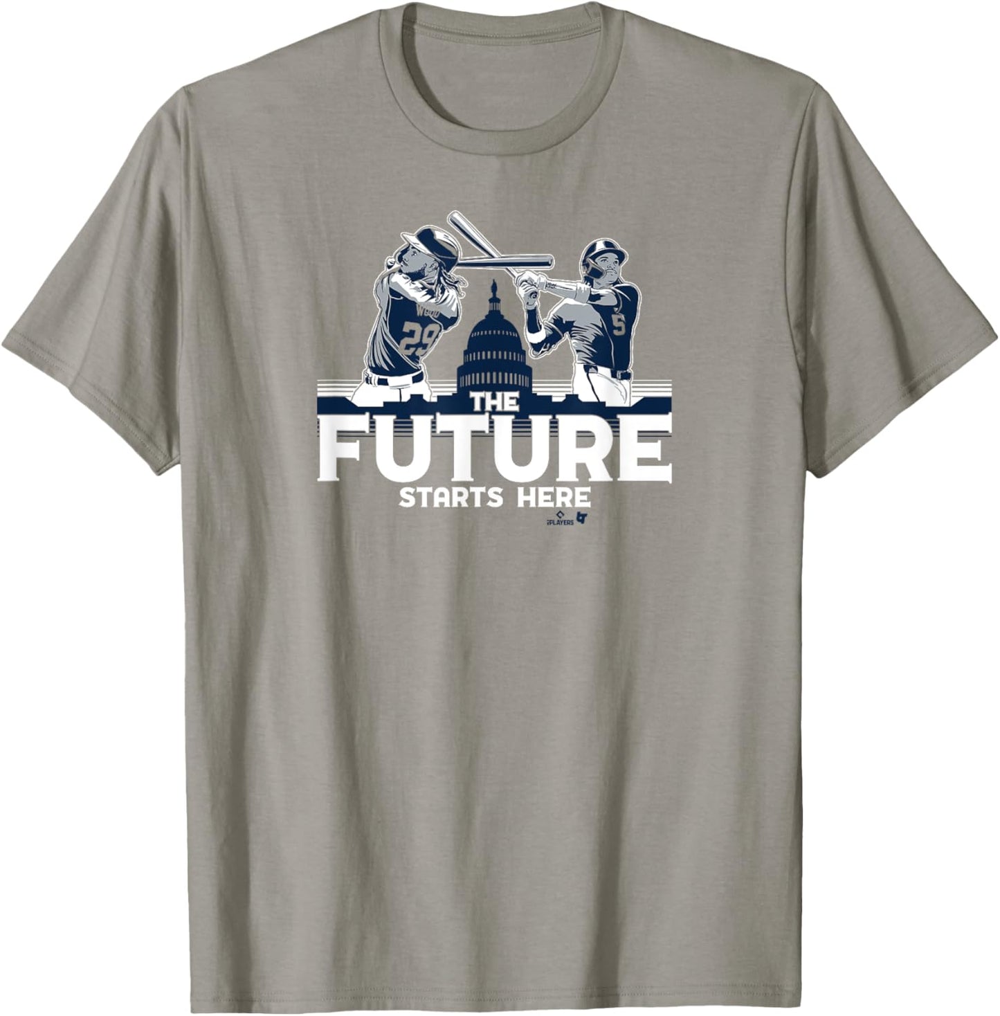 James Wood & CJ Abrams - Future Starts Here - DC Baseball T-Shirt - T-Shirt | Sand