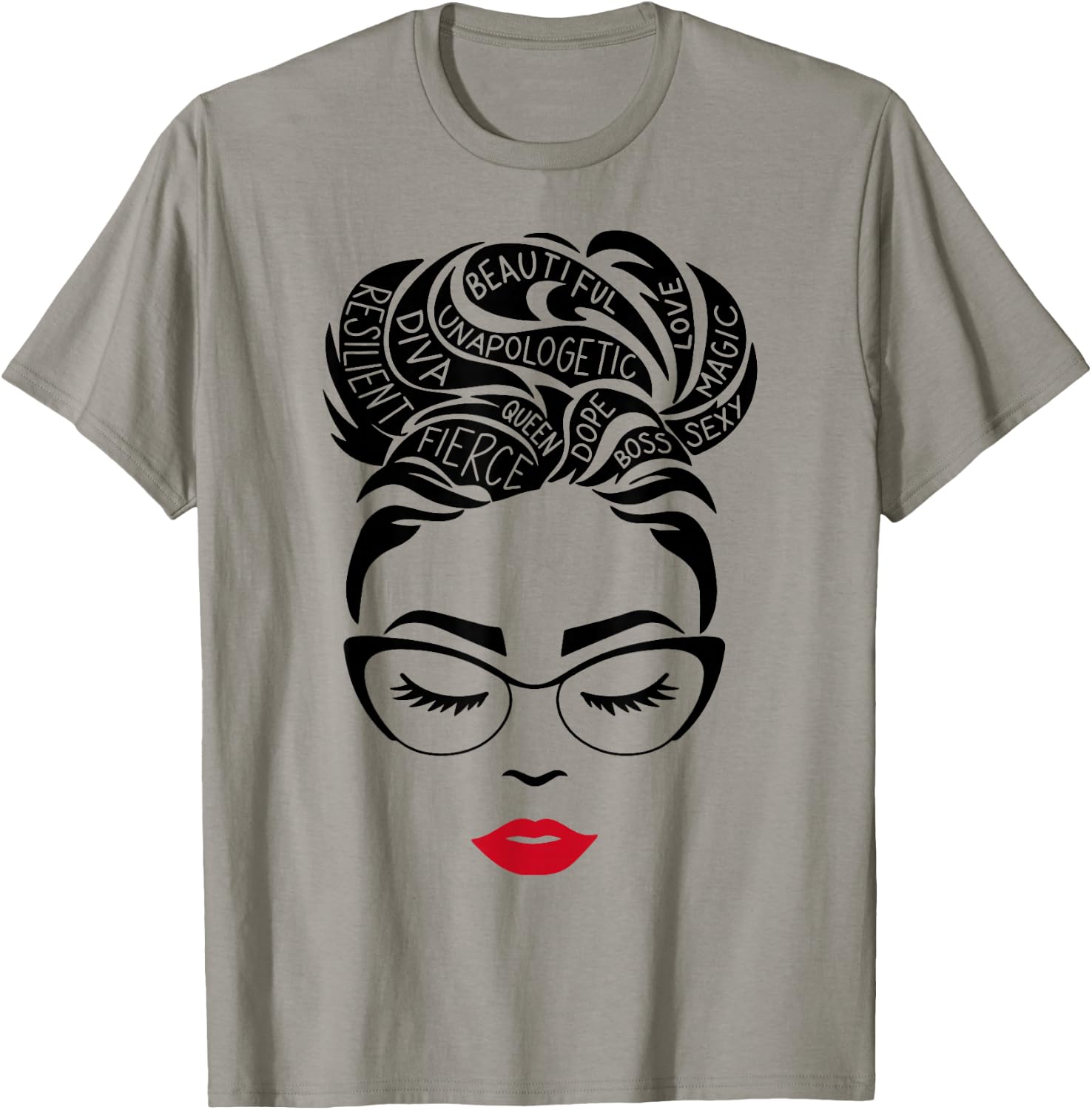 Messy Bun Queen Melanin Black Women African Black History T-Shirt - T-Shirt | Sand
