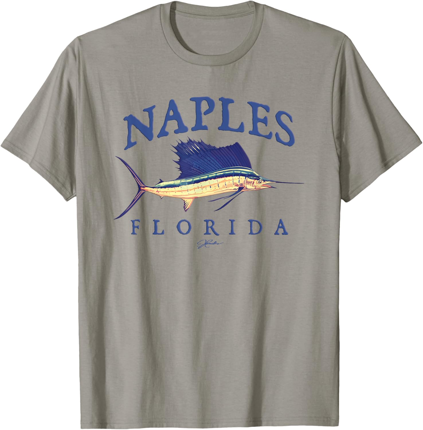 JCombs: Naples, FL, Vintage Sailfish T-Shirt - T-Shirt | Sand