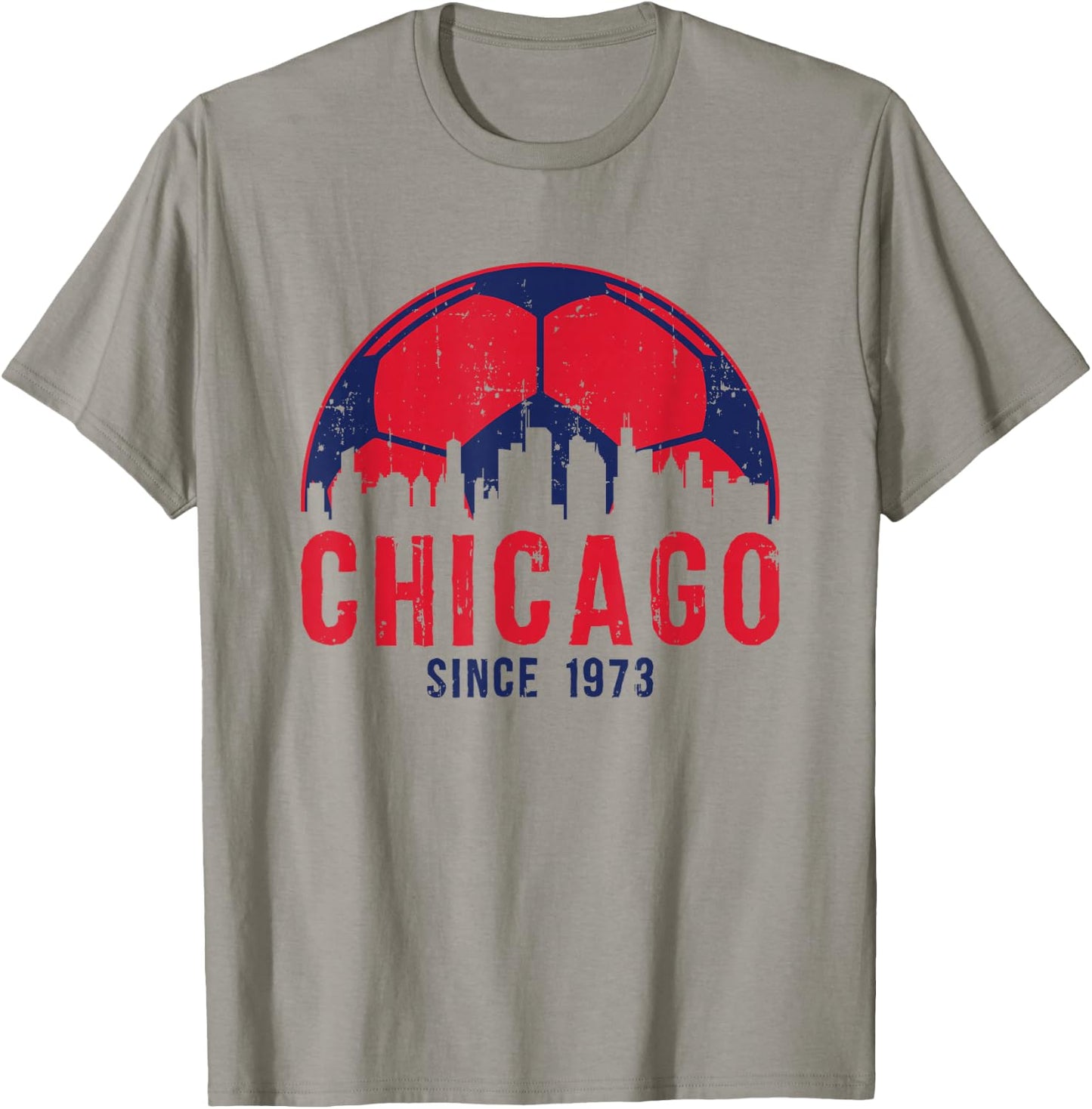 Chicago Skyline Soccer FC Futbol Illinois T-Shirt - T-Shirt | Sand