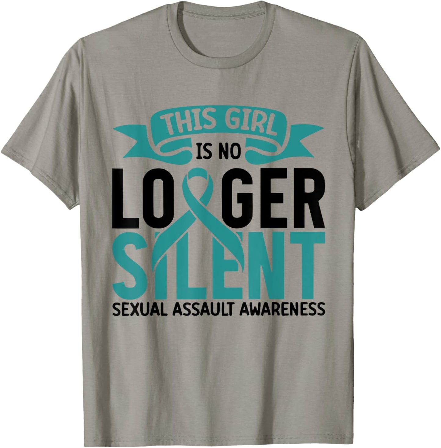 This Girl Is No Longer Silent Sexual Assault Awareness Month T-Shirt - T-Shirt | Sand