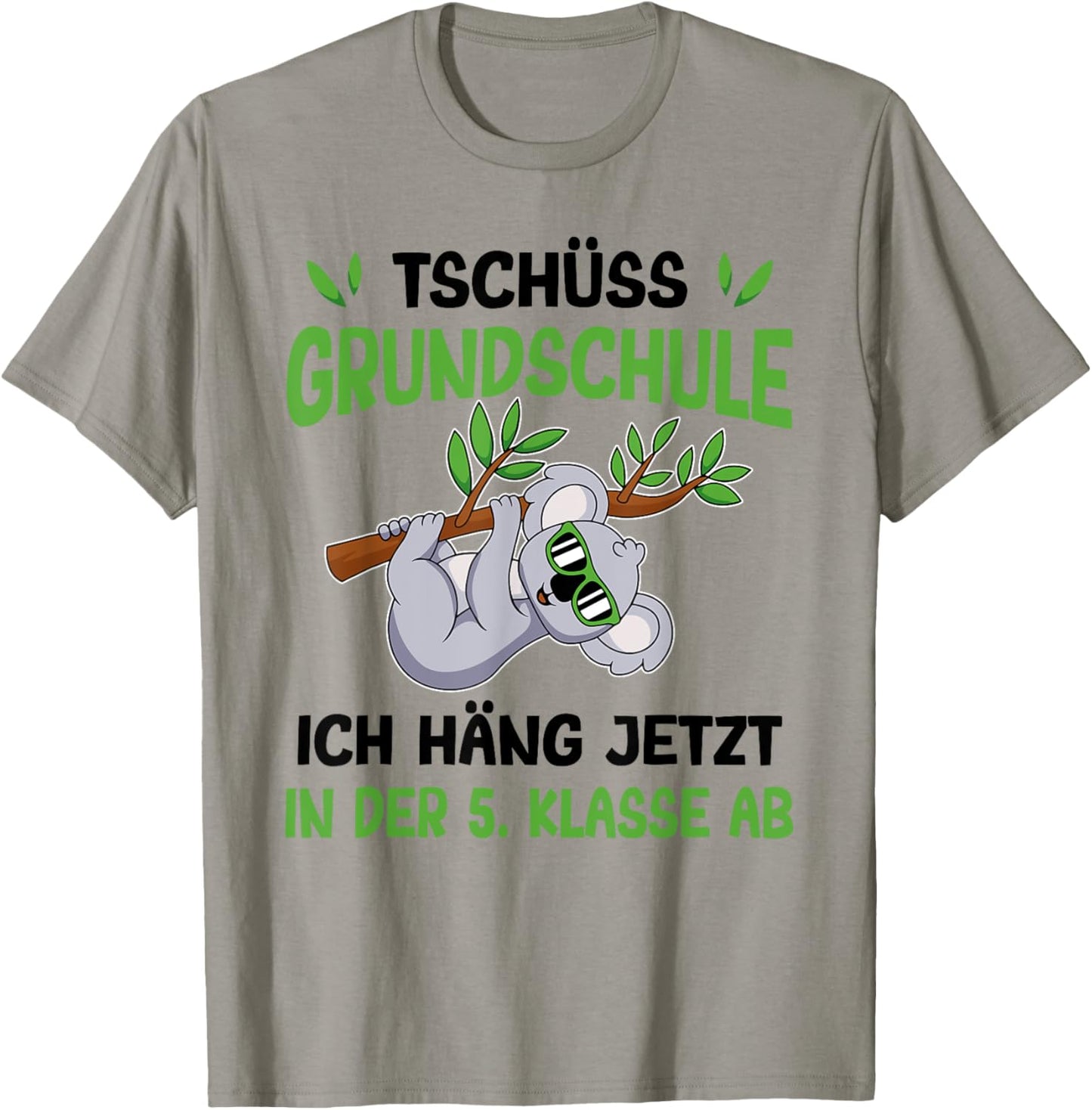 Schulkind Koala Tschüss Grundschule häng in der 5. Klasse T-Shirt - T-Shirt | Sand