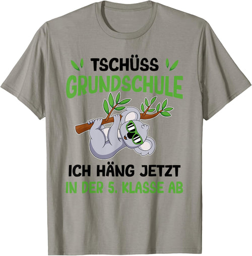 Schulkind Koala Tschüss Grundschule häng in der 5. Klasse