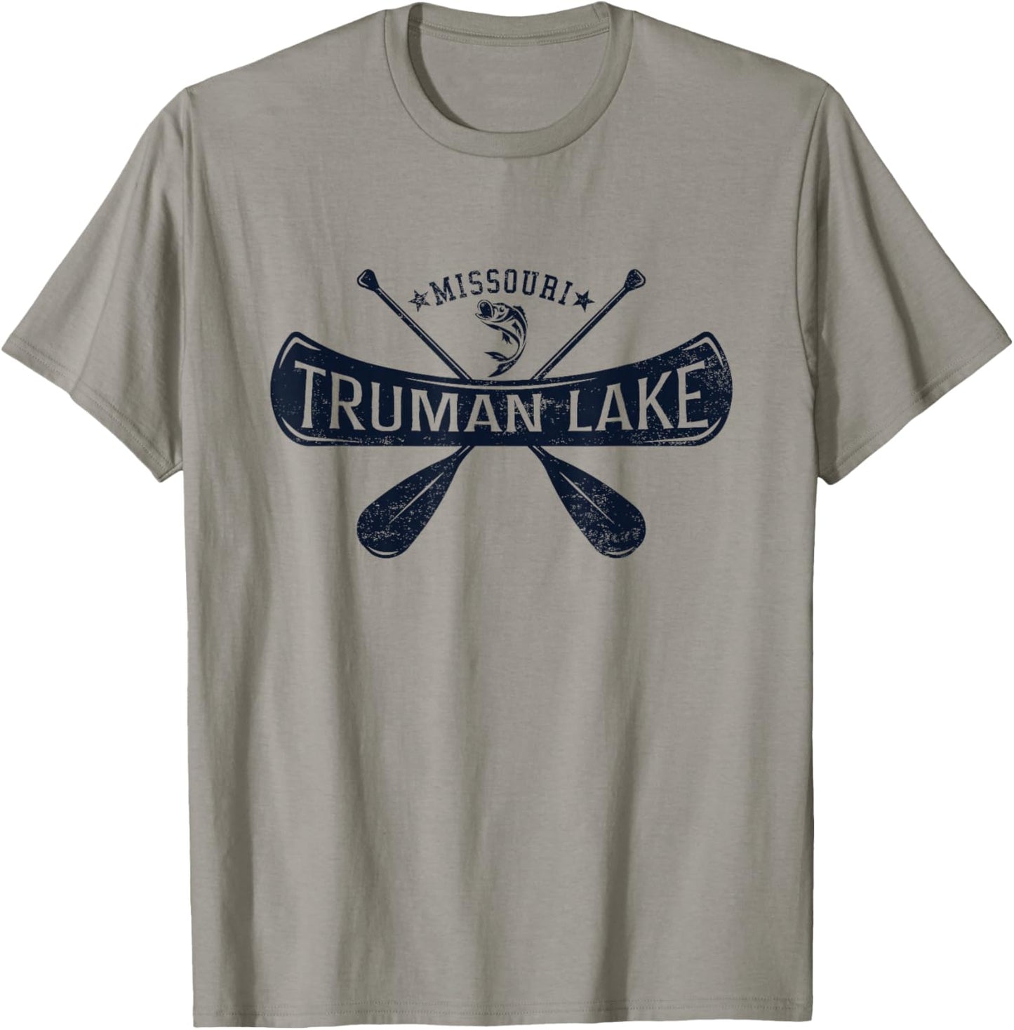 Truman Lake Missouri Vintage Distressed T-Shirt - T-Shirt | Sand