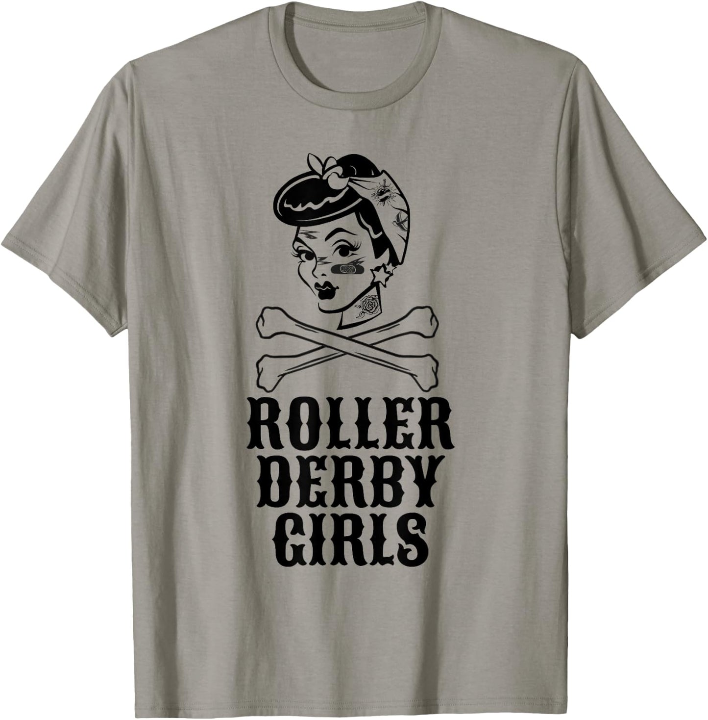 Roller Derby Girls Pinup Flat Track Roller Derby Shirt T-Shirt - T-Shirt | Sand