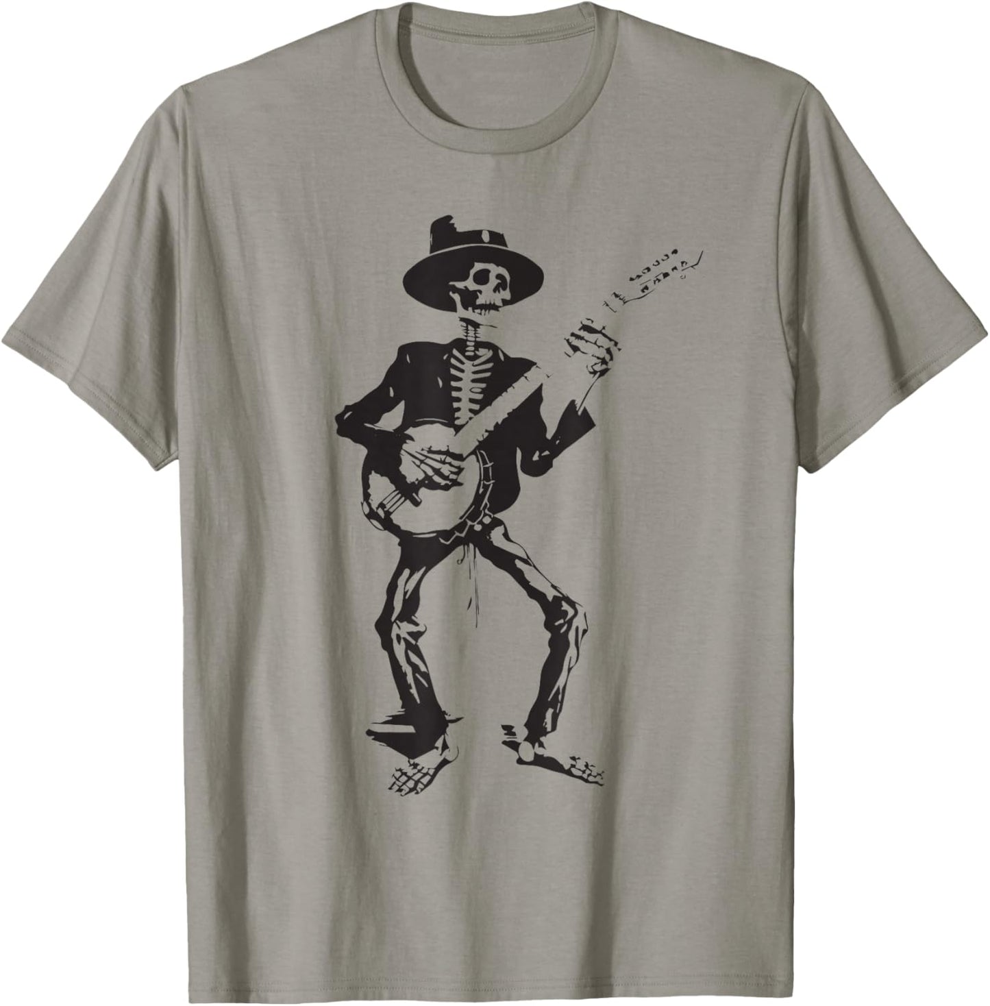 Banjo Dancing Skeleton Bluegrass Music Festival T-Shirt - T-Shirt | Sand