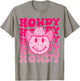 Western Country Cow Howdy Leopard Smile Face Cowgirl Rodeo T-Shirt - T-Shirt | Sand