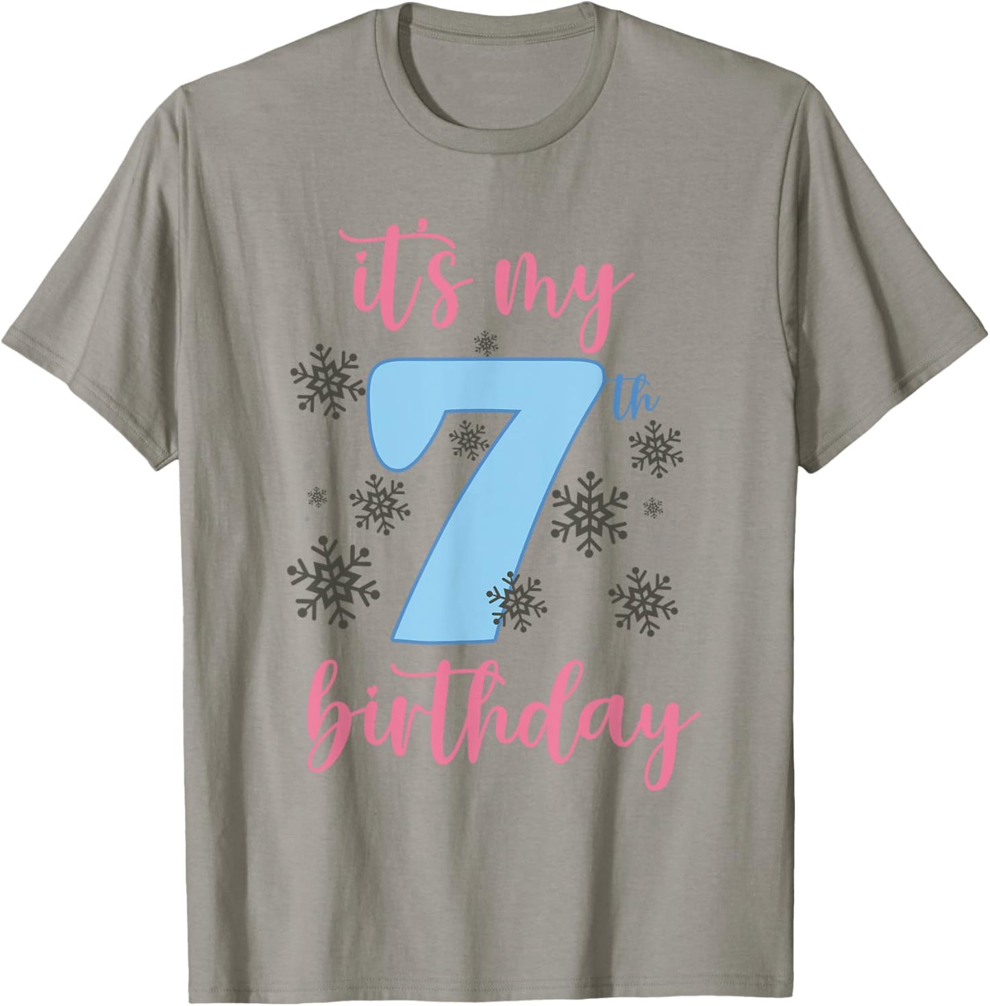 It's My 7th Birthday Snowflake Outfits For Toddler Girls T-Shirt - T-Shirt | Sand