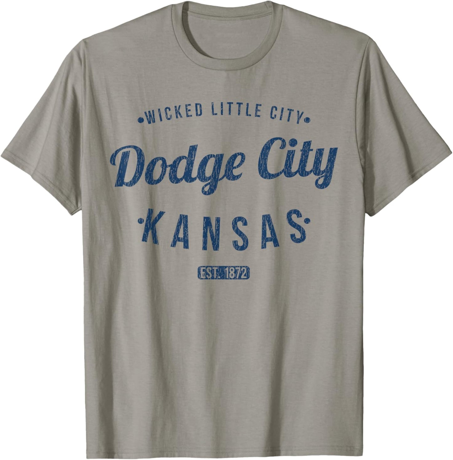 Dodge City Kansas Retro Vintage Souvenir KS Dodge City T-Shirt - T-Shirt | Sand