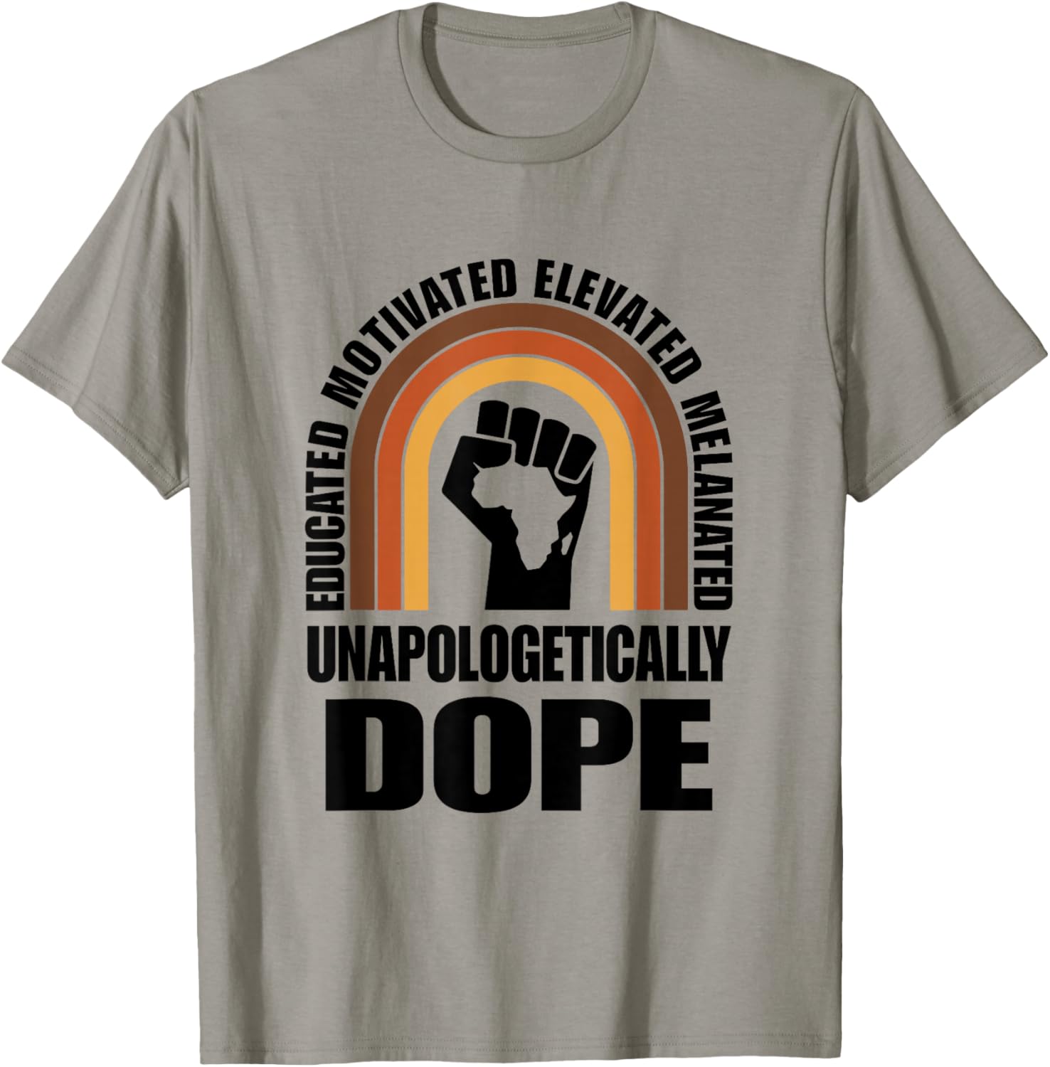 Dope Black Pride Unapologetically Melanated T-Shirt - T-Shirt | Sand