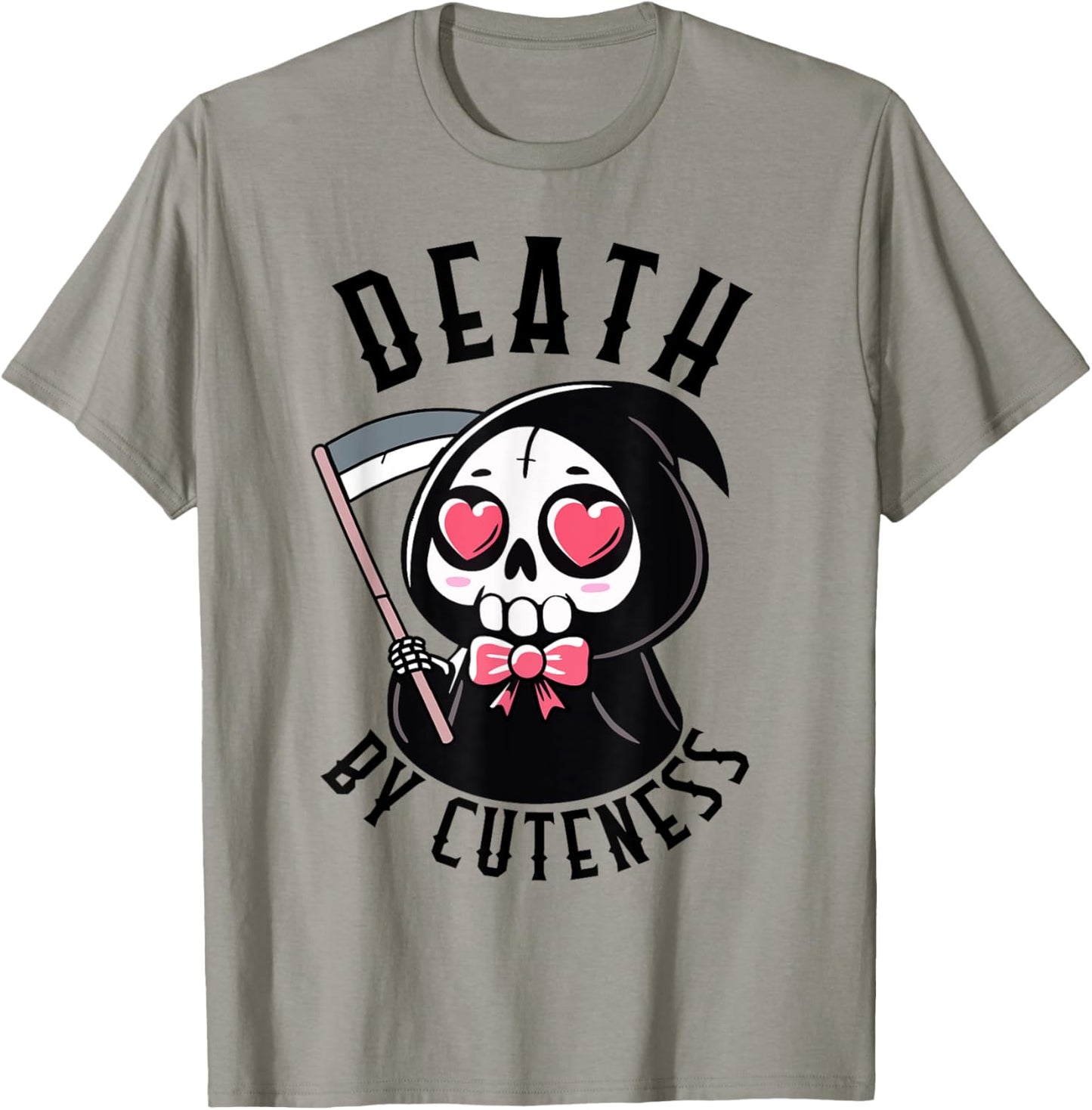 Death by Cuteness Grim Reaper Creepy Cute Pastel Goth T-Shirt - T-Shirt | Sand