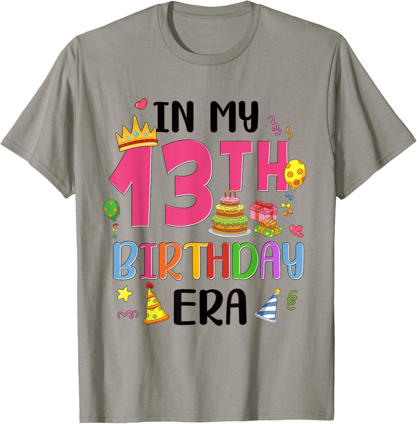 13 Years Girl Official Teenager Birthday 13th Birthday Girls T-Shirt - T-Shirt | Sand