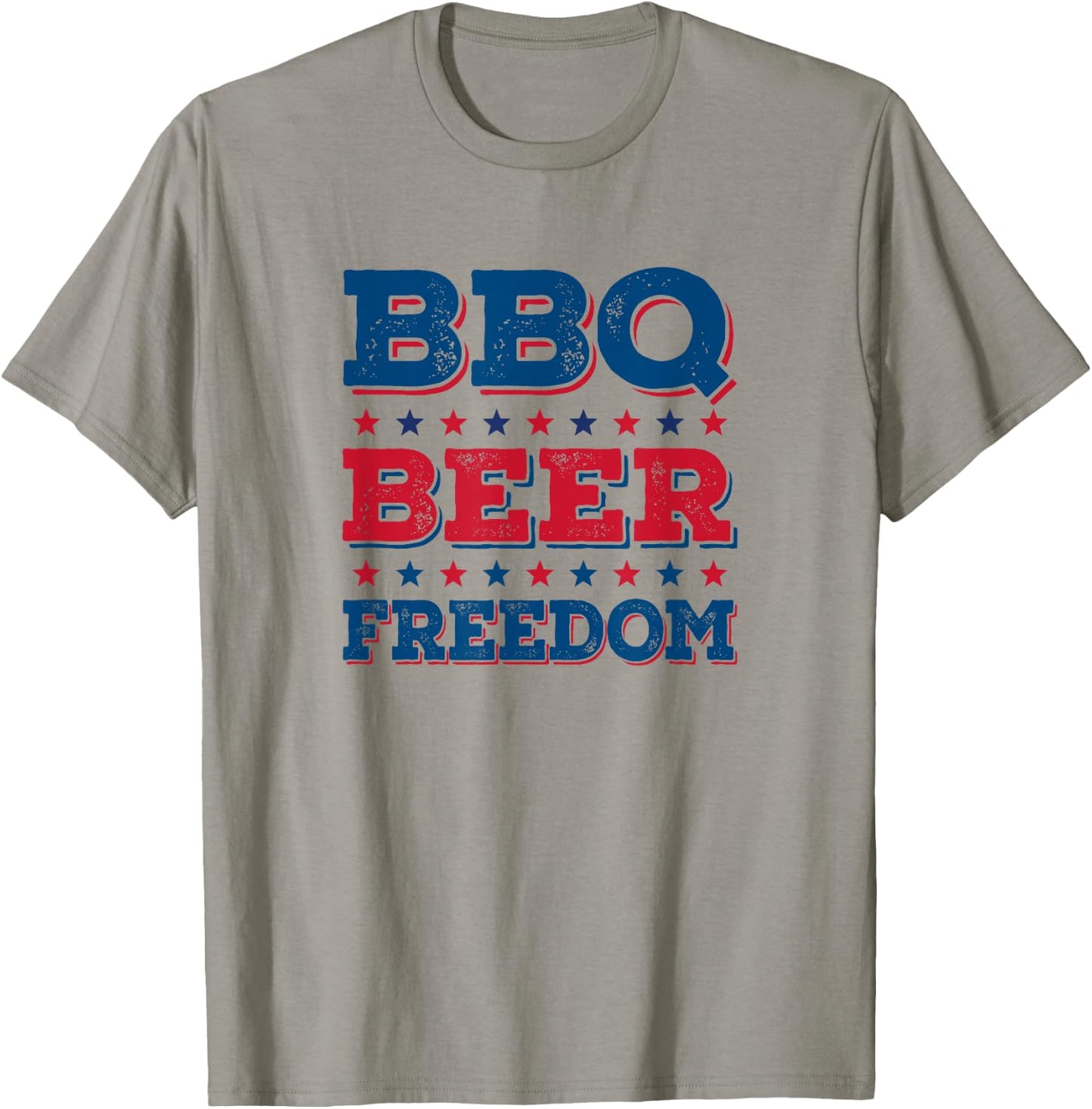 Bbq Beer Freedom Bbq, Beer, Freedom T-Shirt - T-Shirt | Sand