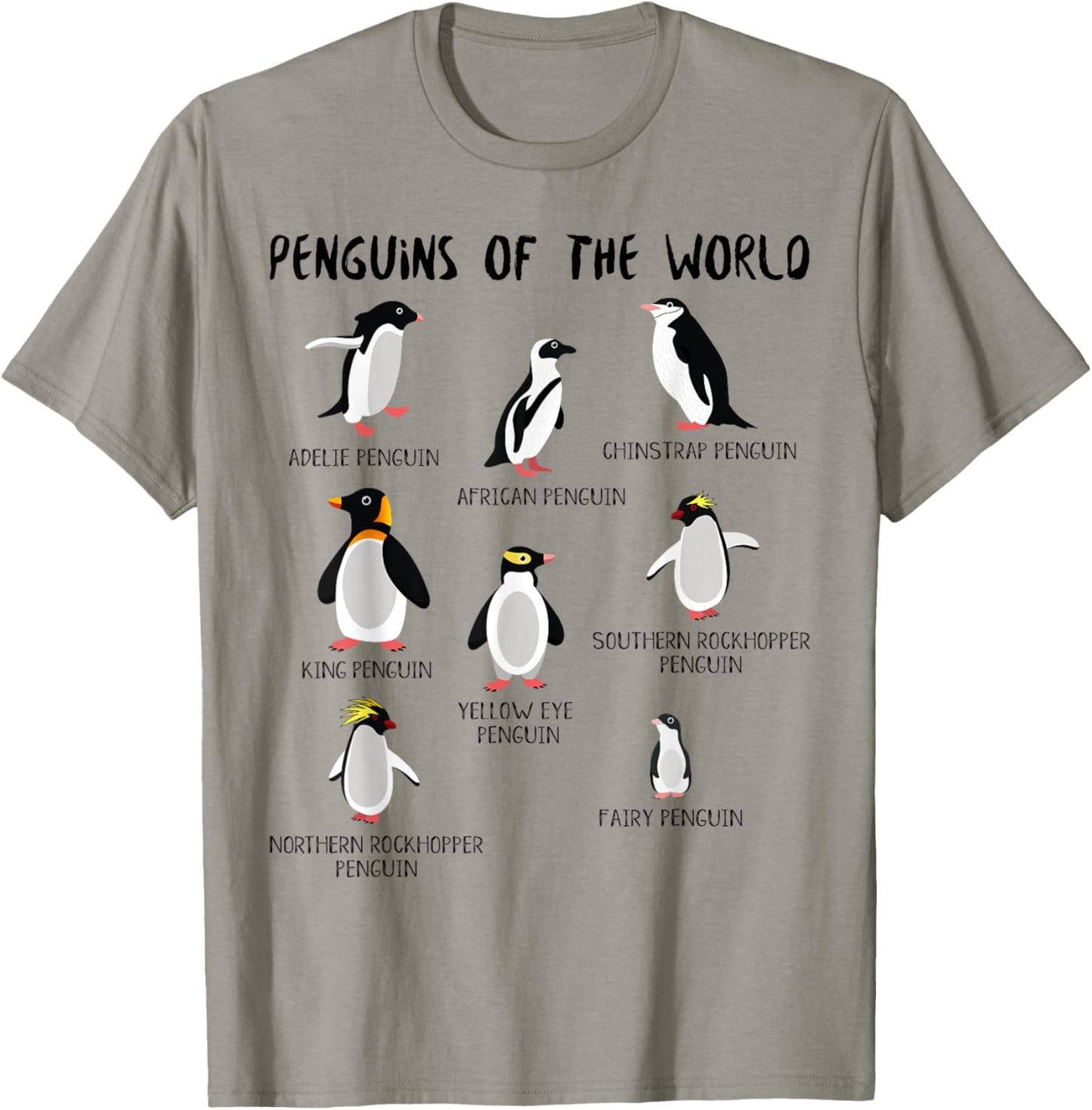 Penguin Animals Education for Kids Youth Teen Boys and Girls T-Shirt - T-Shirt | Sand