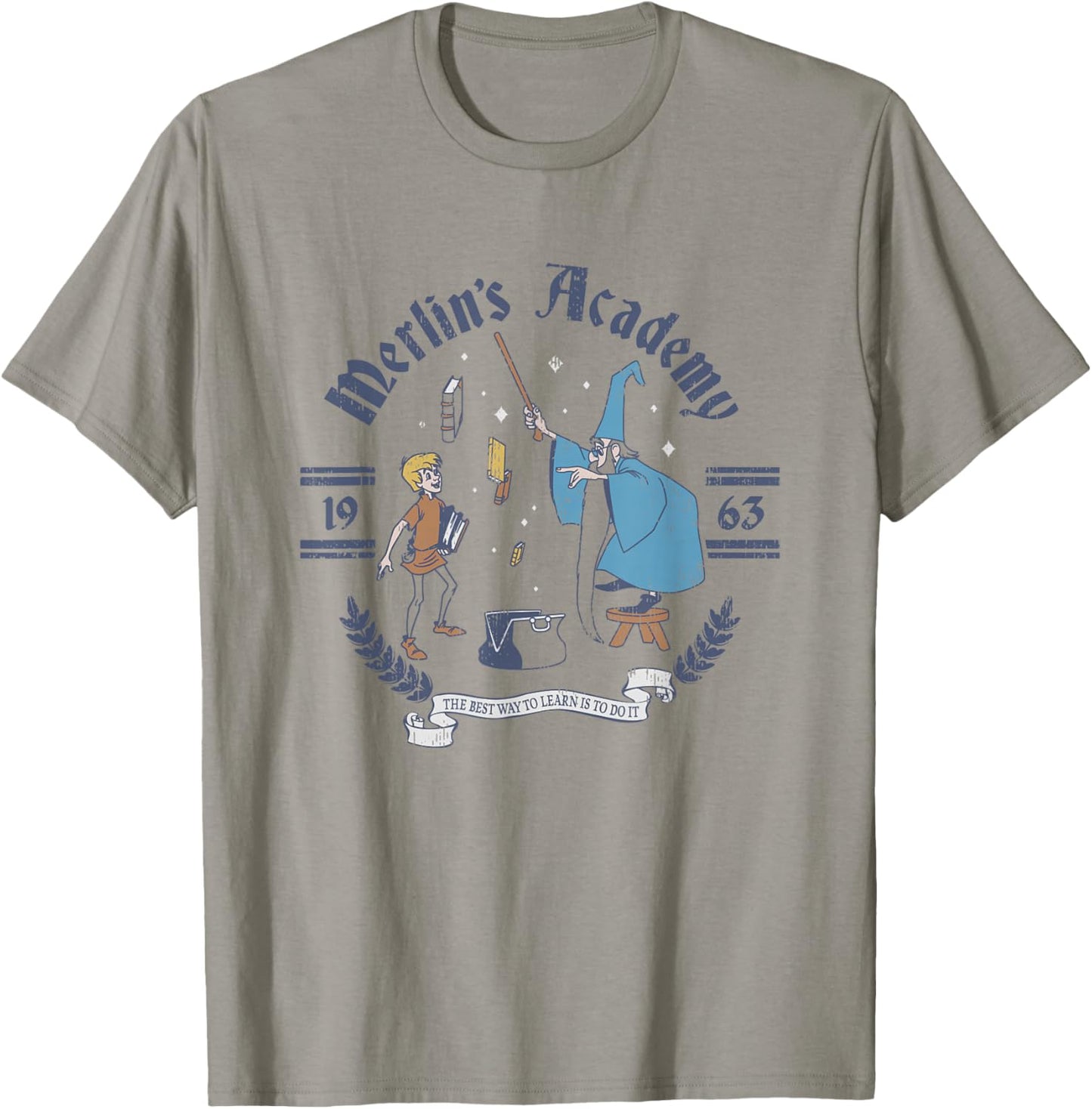 Disney The Sword in The Stone Merlin's Academy Vintage T-Shirt - T-Shirt | Sand