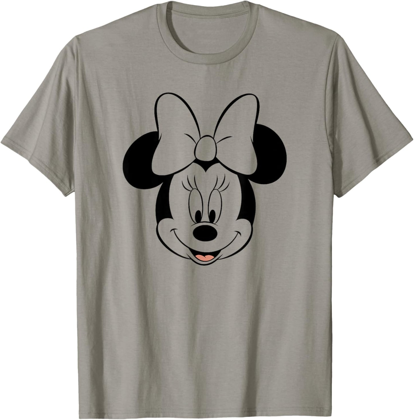 Disney Minnie Mouse Smiley Pretty Face Classic Logo T-Shirt - T-Shirt | Sand