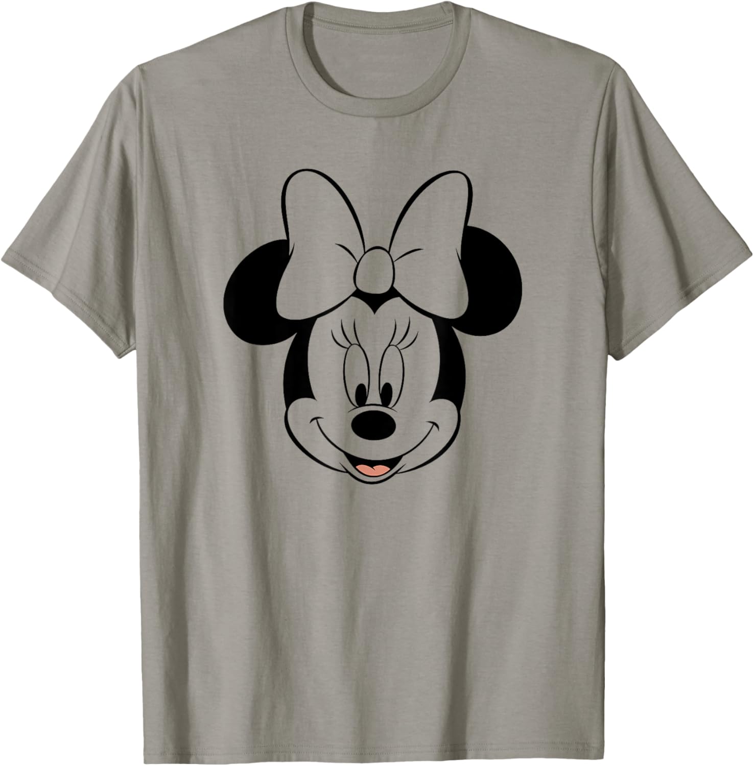 Disney Minnie Mouse Smiley Pretty Face Classic Logo T-Shirt - T-Shirt | Sand