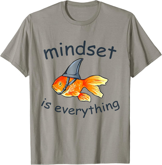 Everything Is Mindset Shark Fin Goldfish Vintage T-Shirt - T-Shirt | Sand