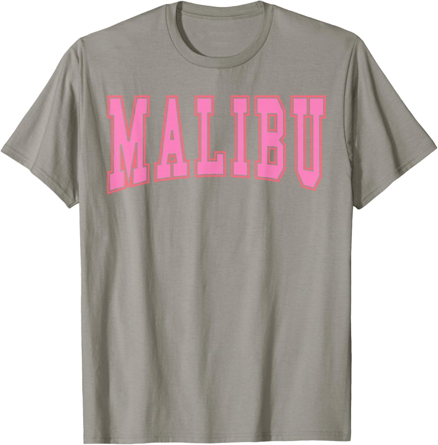 Preppy Varsity Pink Malibu California Teen Girls T-Shirt - T-Shirt | Sand