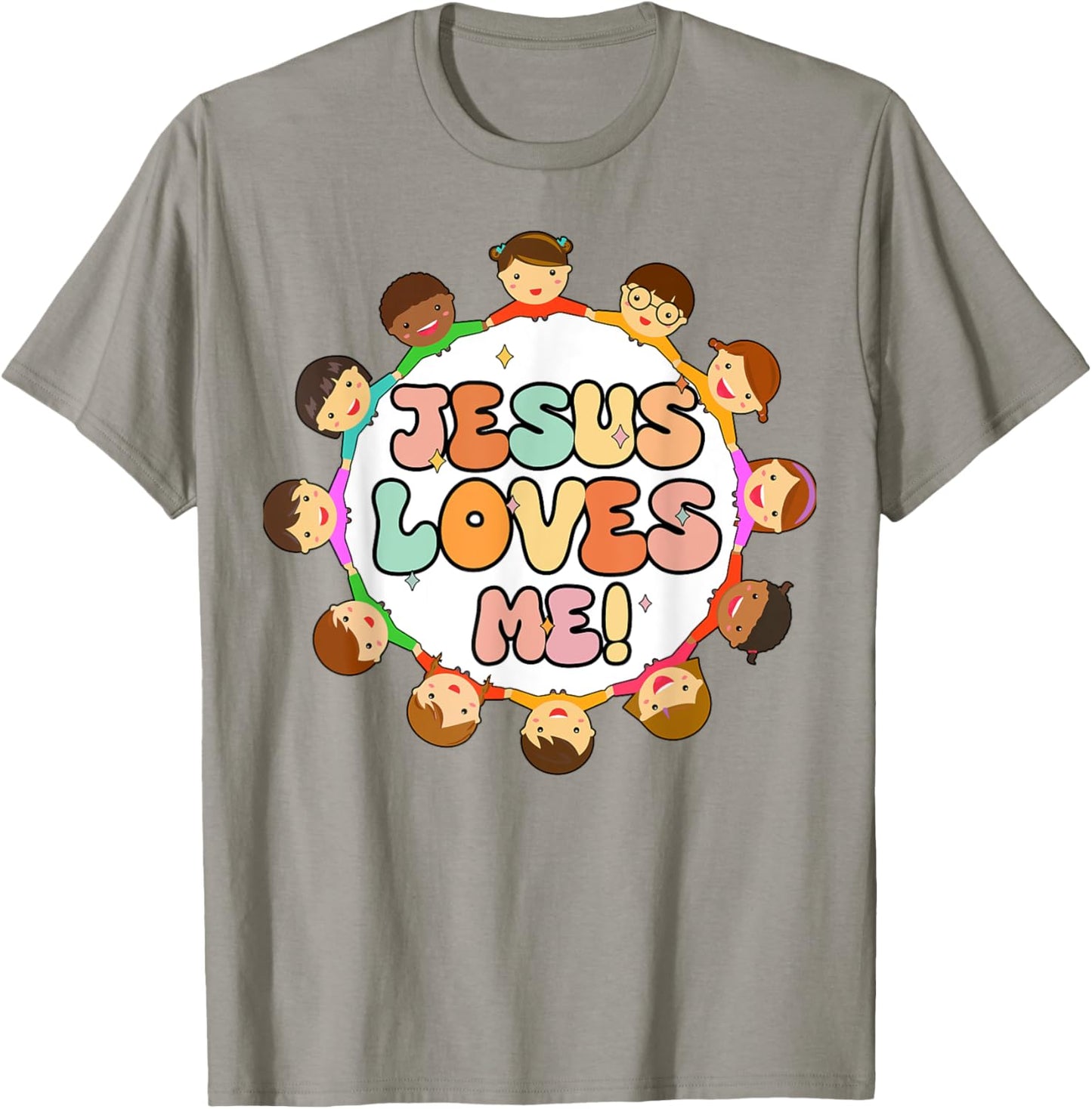 Kid Jesus Loves Me Christian Toddler Girl Women I Heart God T-Shirt - T-Shirt | Sand
