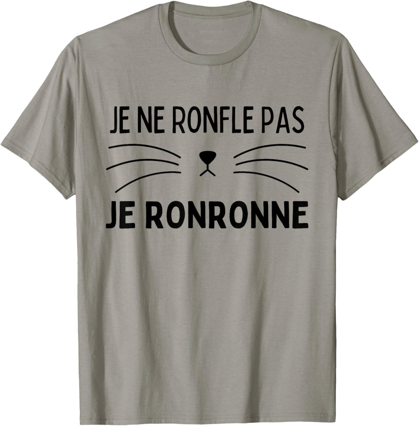 Je Ne Ronfle Pas Je Ronronne - Cat Nightshirt Pyjamas , white, S T-Shirt - T-Shirt | Sand