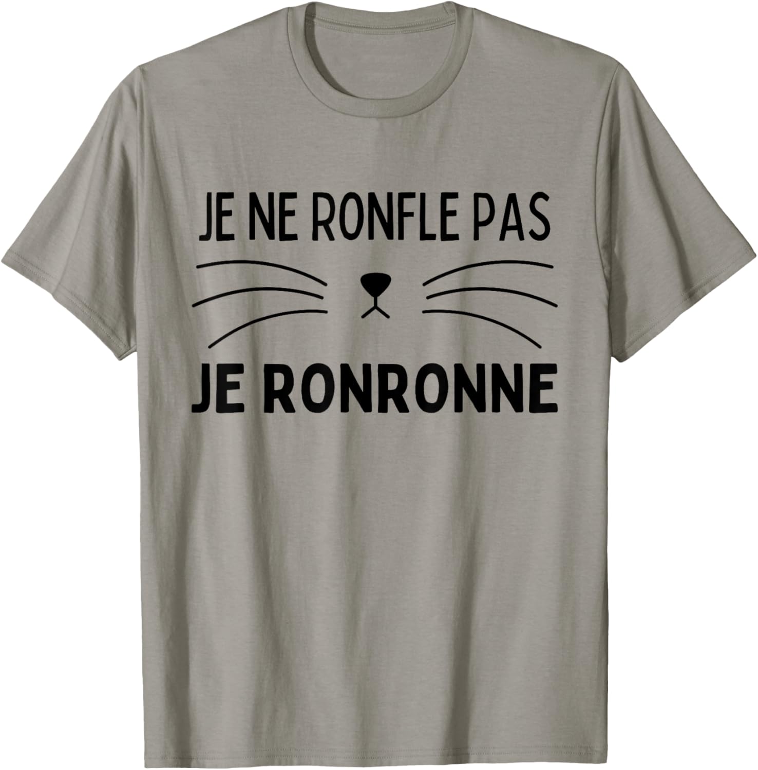Je Ne Ronfle Pas Je Ronronne - Cat Nightshirt Pyjamas , white, S T-Shirt - T-Shirt | Sand