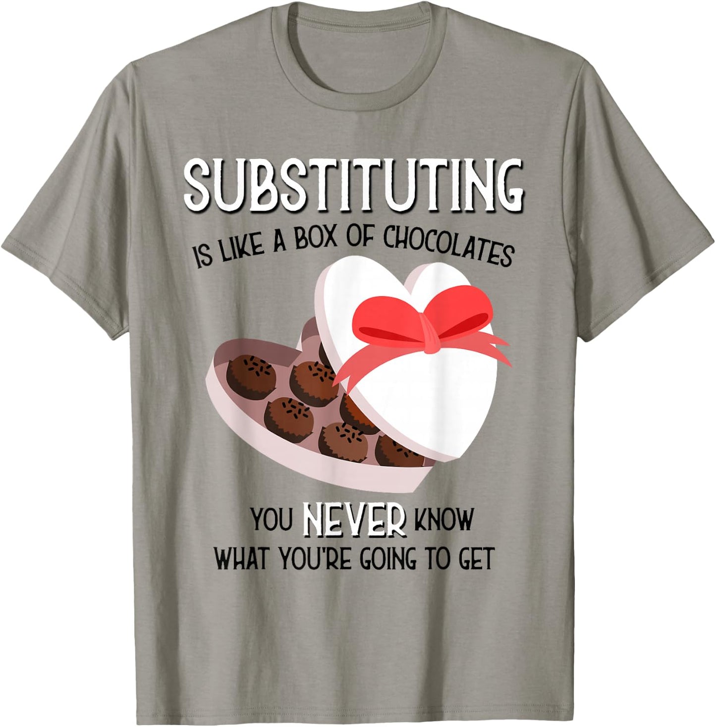 Substitute School Teacher T shirt Valentine s Day Gift Women T-Shirt - T-Shirt | Sand