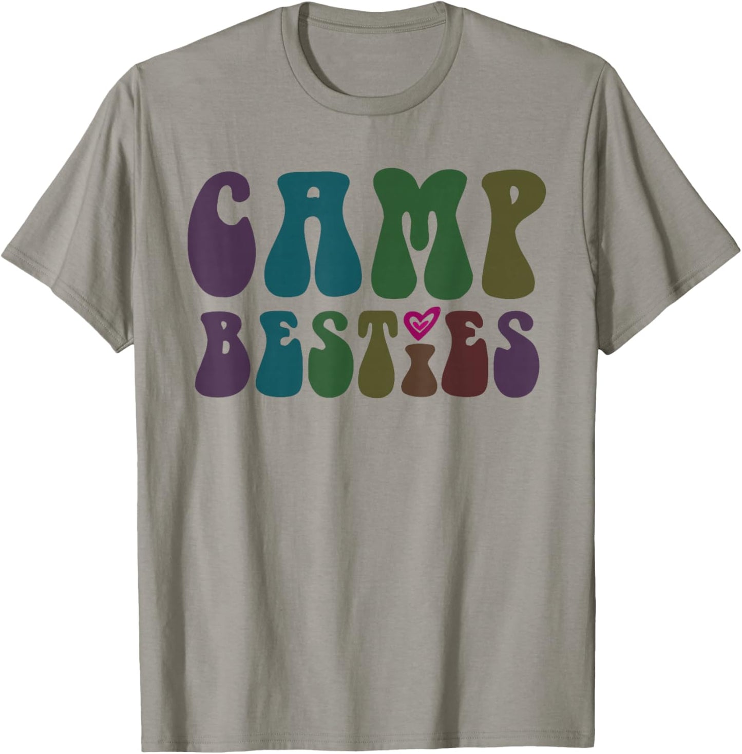 Groovy CAMP BESTIES BFF In-Tents Mode On Cruising Girls T-Shirt - T-Shirt | Sand