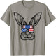 Patriotic Bunny American Flag USA Funny 4th Of July Rabbit T-Shirt - T-Shirt | Sand