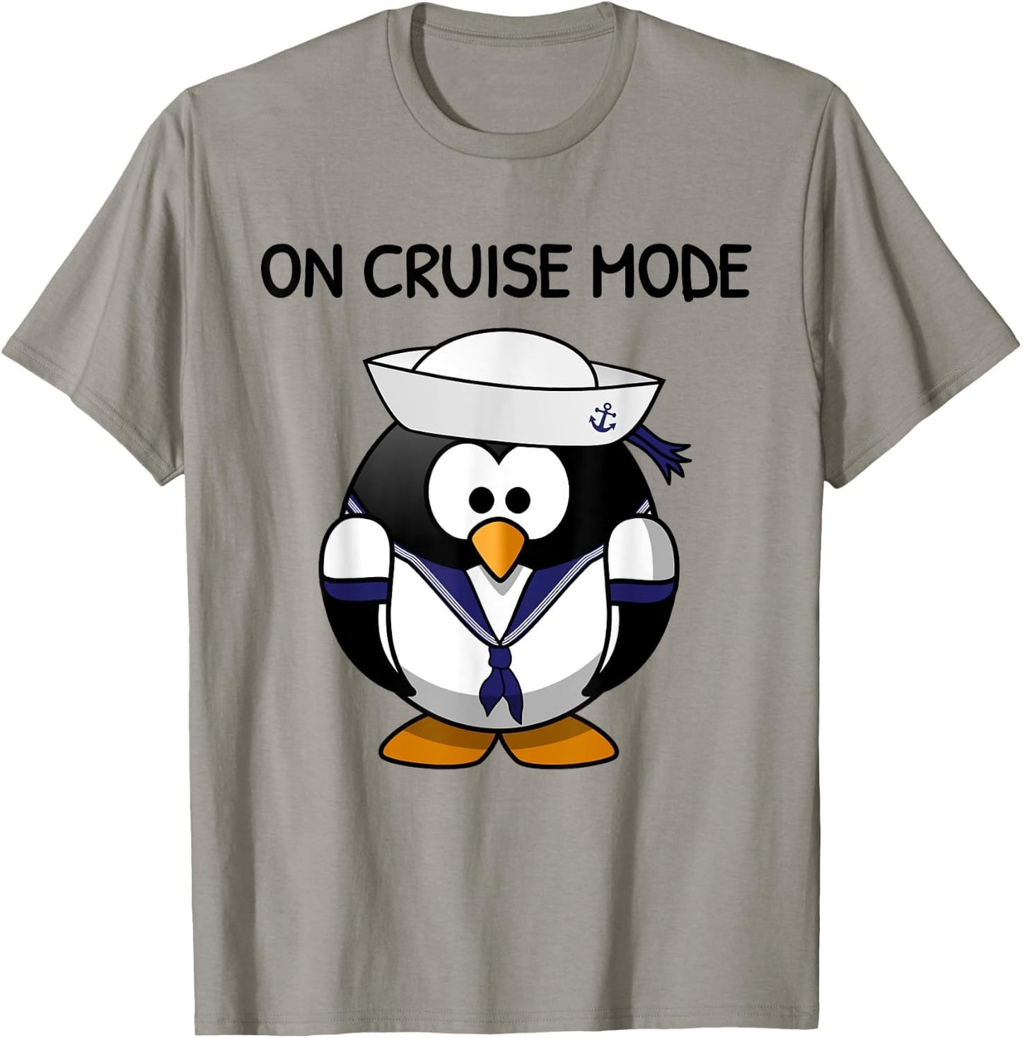 On Cruise Mode Cute Vacation Penguin T-Shirt - T-Shirt | Sand