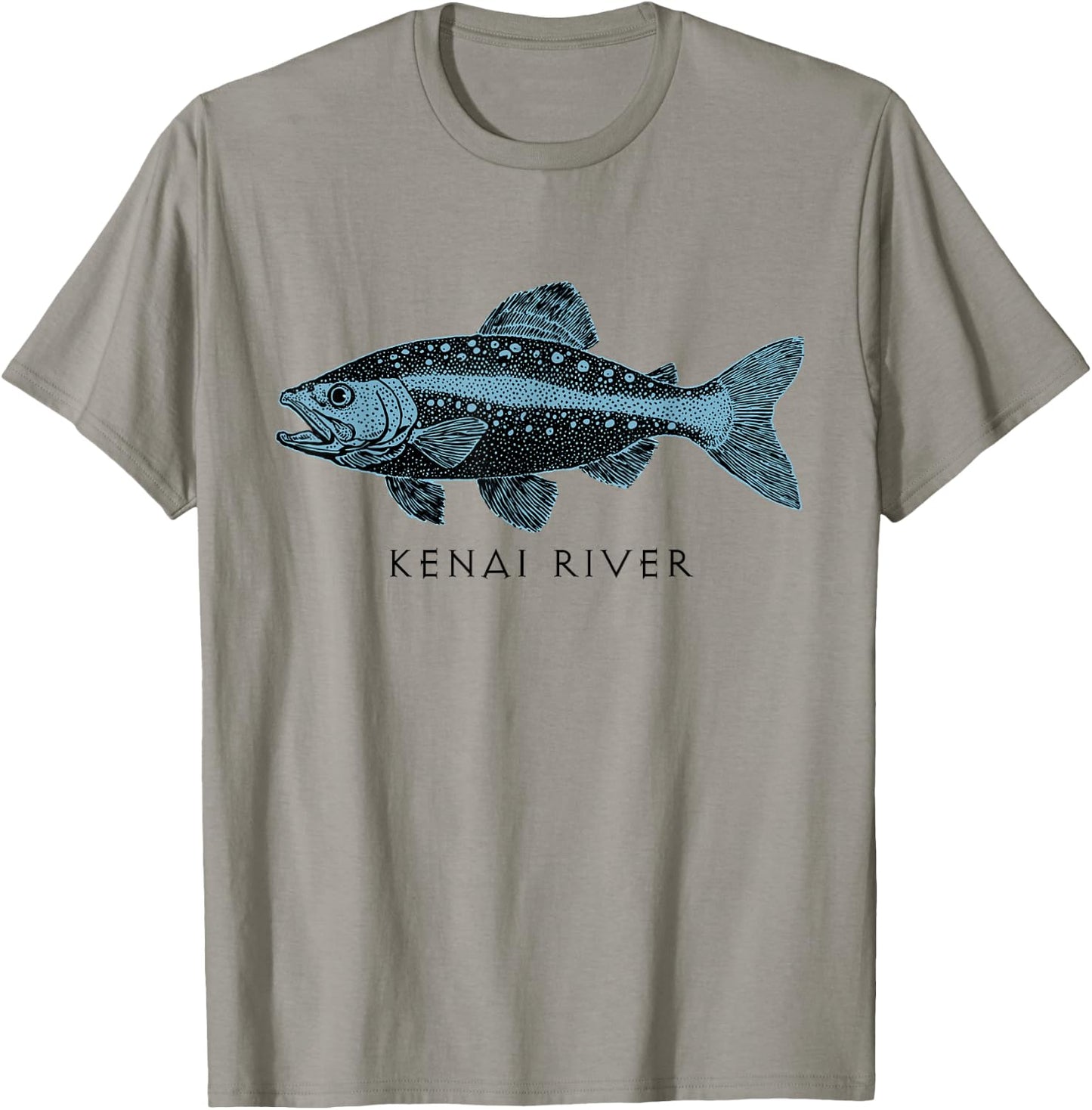 Kenai River Alaska Salmon Fish Art Fishing Kenai Peninsula T-Shirt - T-Shirt | Sand