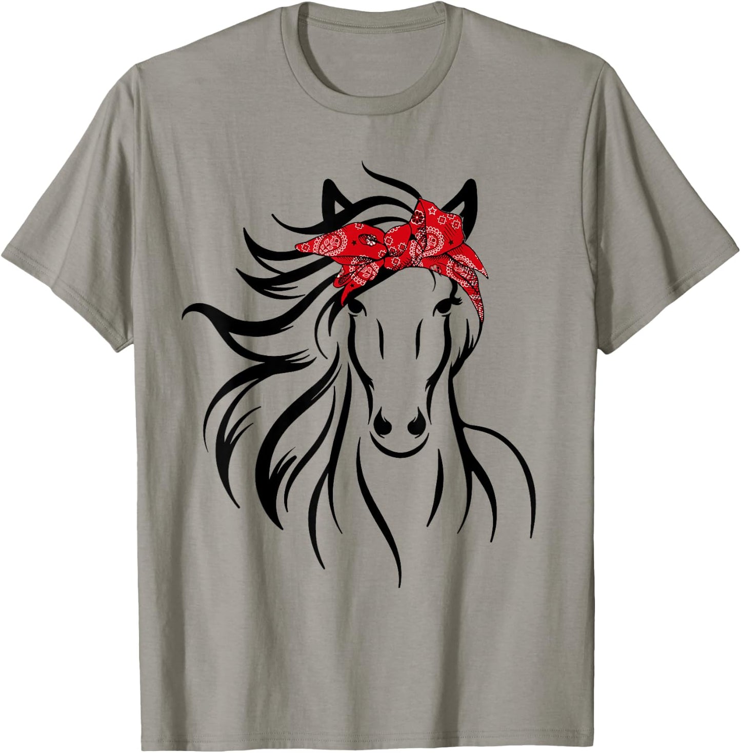 Horse Bandana for Horseback Riding Horse Lover T-Shirt - T-Shirt | Sand