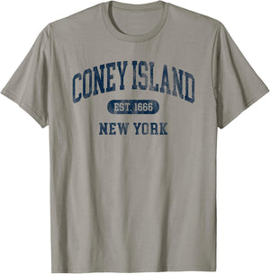 Coney Island New York Retro Preppy Throwback Souvenir T-Shirt - T-Shirt | Sand