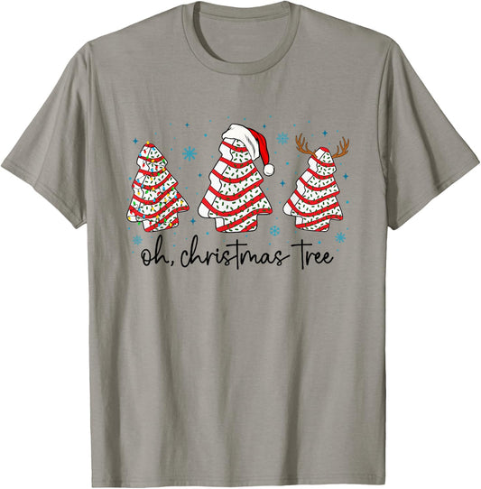 Oh Christmas Tree Cakes Debbie Becky Jen Cake Lovers Xmas T-Shirt - T-Shirt | Sand