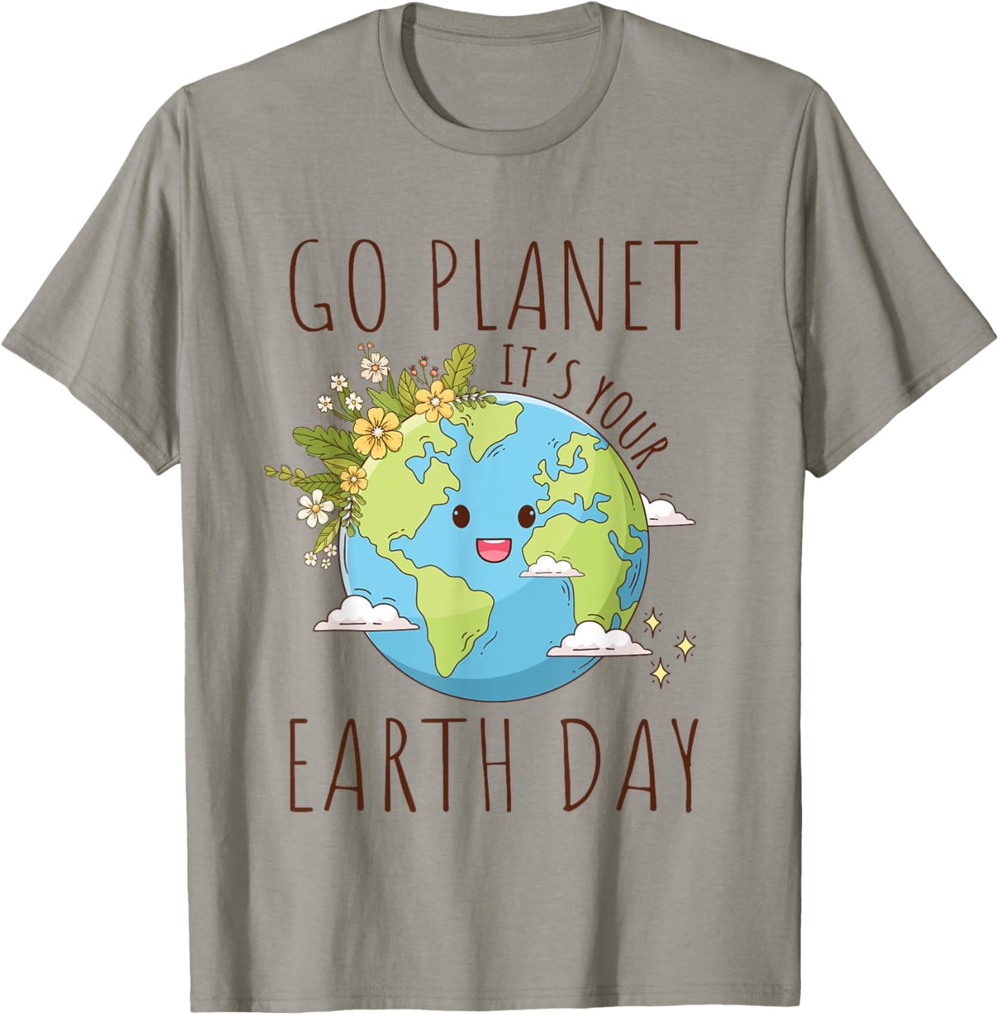 Go Planet Its Your Earth Day 2024 Teacher Women Toddler Kids T-Shirt - T-Shirt | Sand