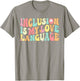 Groovy Sped Teacher Inclusion is My Love Language T-Shirt - T-Shirt | Sand