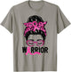 Messy Bun Wear Pink Warrior Breast Cancer Awareness T-Shirt - T-Shirt | Sand