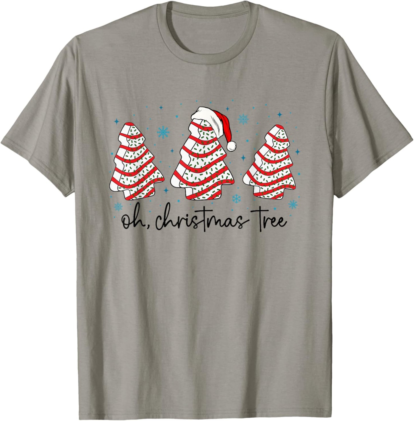 Oh Christmas Tree Cakes Debbie Becky Jen Cake Lovers Xmas T-Shirt - T-Shirt | Sand