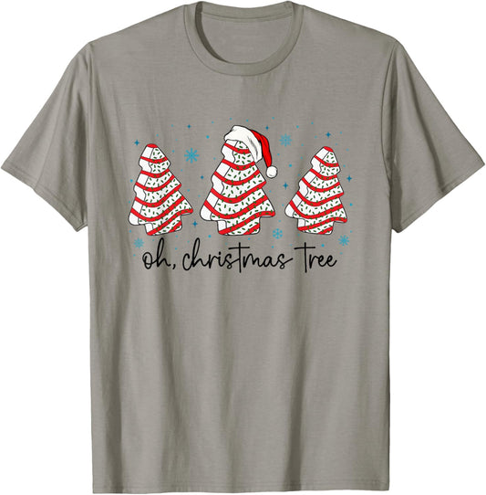 Oh Christmas Tree Cakes Debbie Becky Jen Cake Lovers Xmas T-Shirt - T-Shirt | Sand