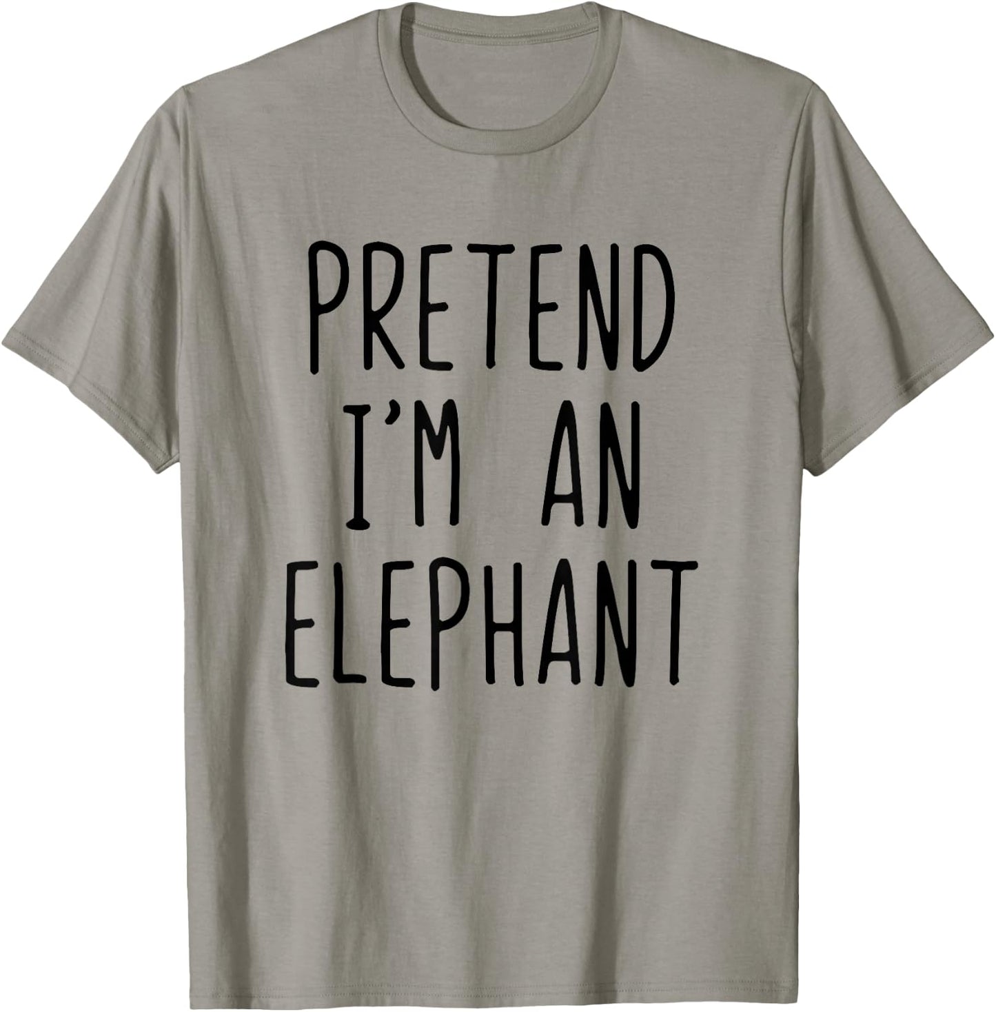 Pretend I'm A Elephant Costume Halloween Lazy Adult Kids T-Shirt - T-Shirt | Sand