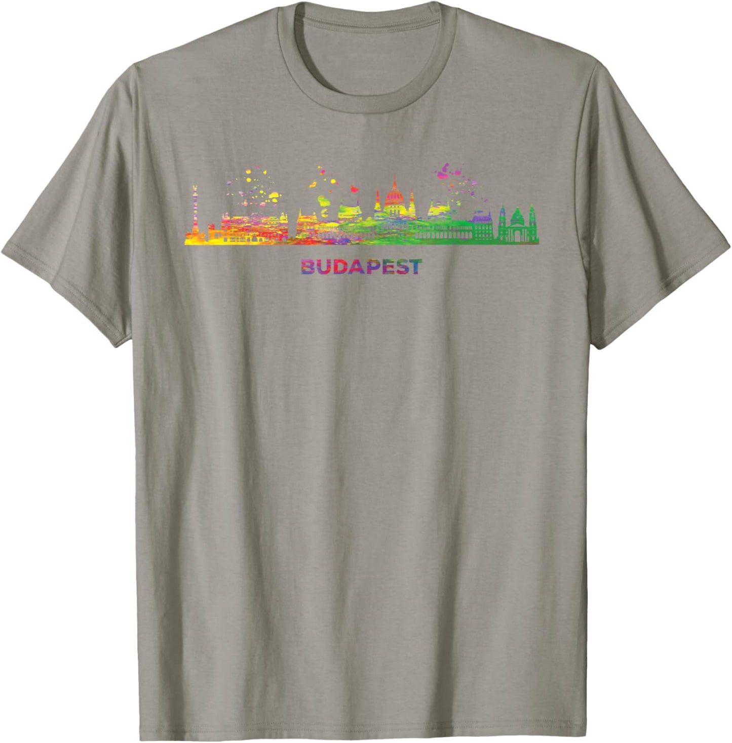 Budapester Skyline Colorful Cityscape Budapest T-Shirt - T-Shirt | Sand