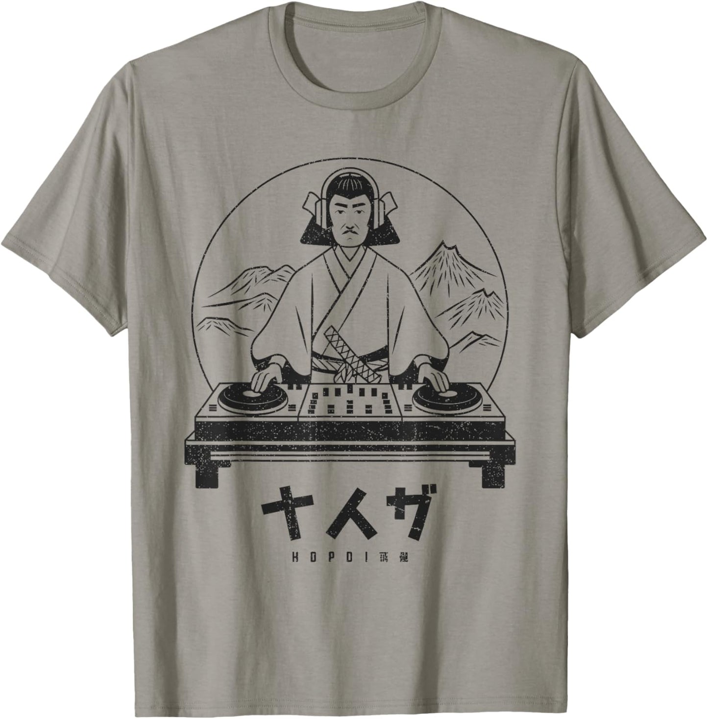 Japanese DJ Music Lover Samurai Japan Art Men Women T-Shirt - T-Shirt | Sand